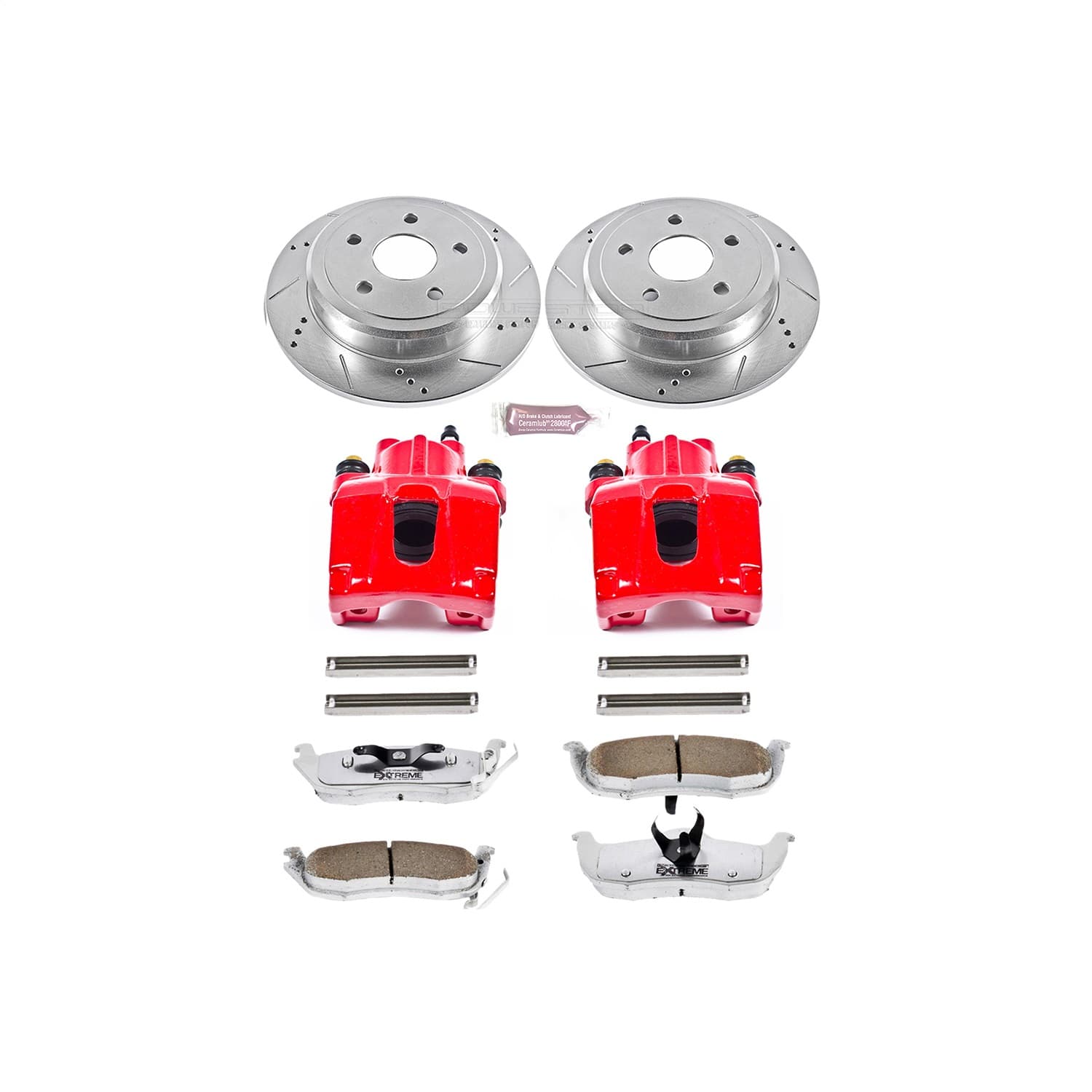 Power Stop - KC2221-26 - Rear - Disc Brake Pad/Caliper and Rotor Kit image 1