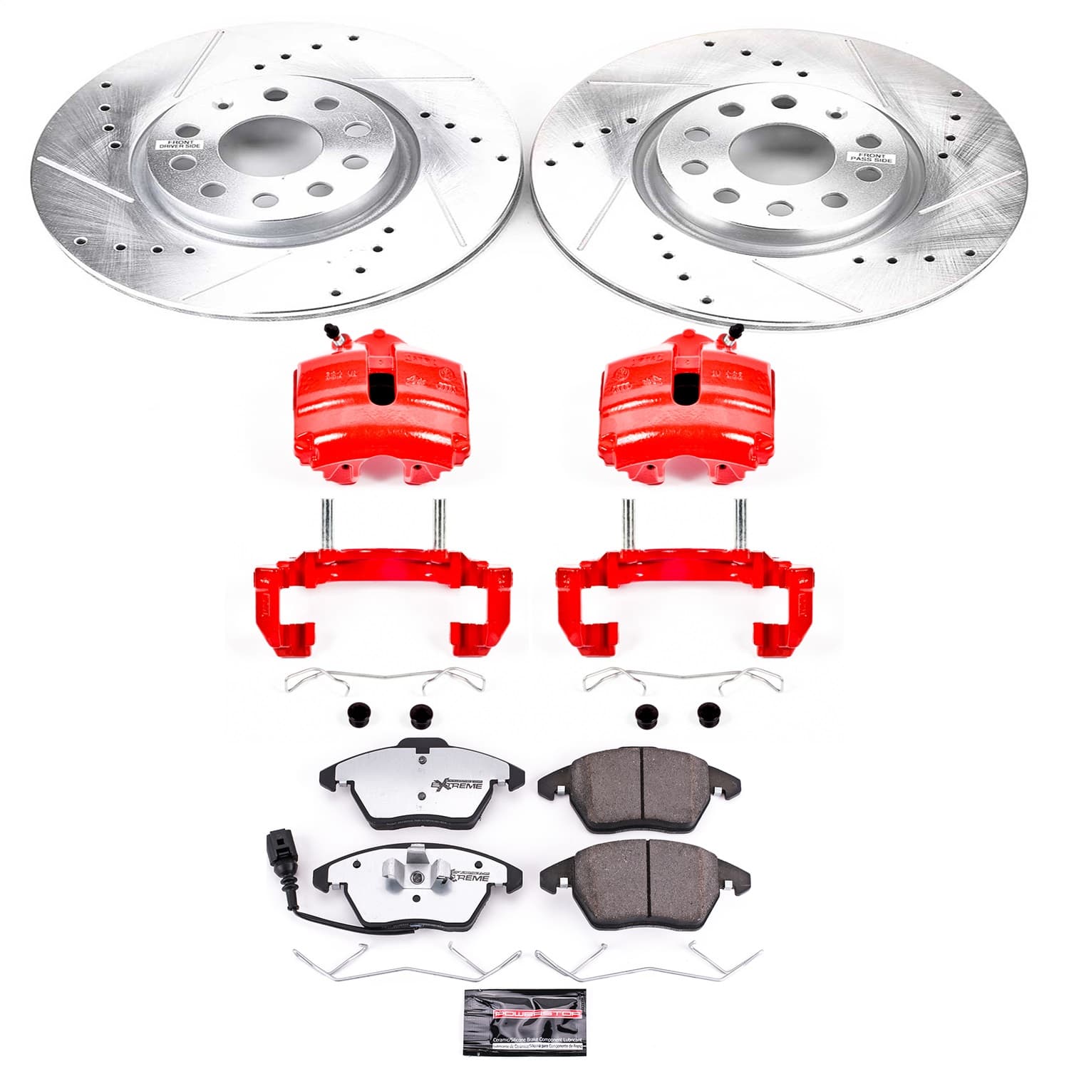 Power Stop - KC2259A-26 - Front - Disc Brake Pad/Caliper and Rotor Kit image 1