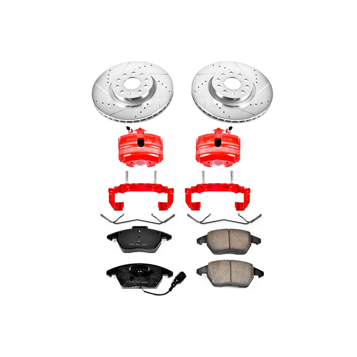Power Stop - KC2259A - Front - Disc Brake Pad/Caliper and Rotor Kit image 1
