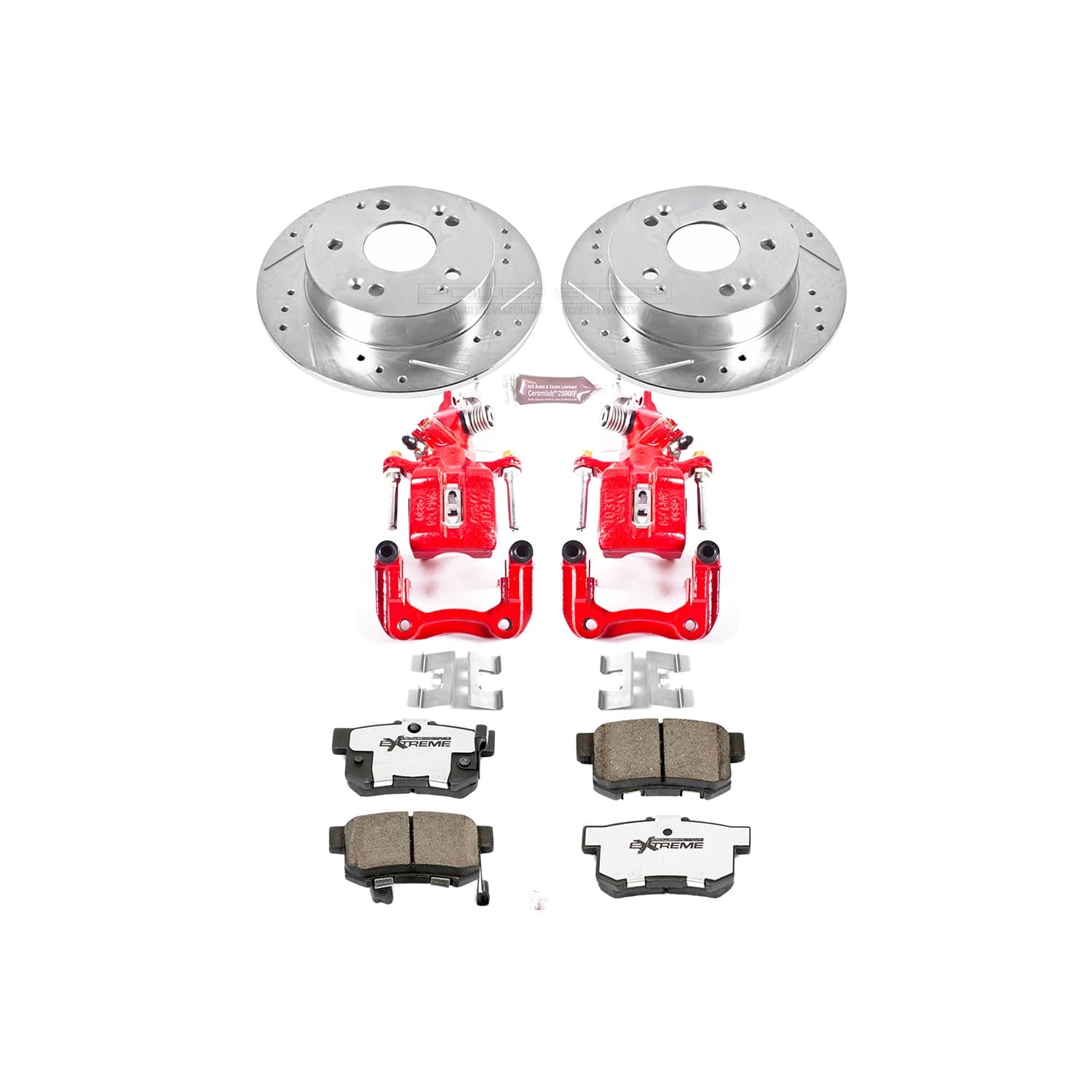 Power Stop - KC2270-26 - Rear - Disc Brake Pad/Caliper and Rotor Kit image 1