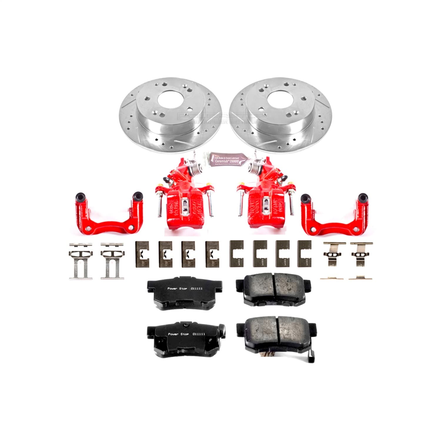 Power Stop - KC2270 - Rear - Disc Brake Pad/Caliper and Rotor Kit image 1