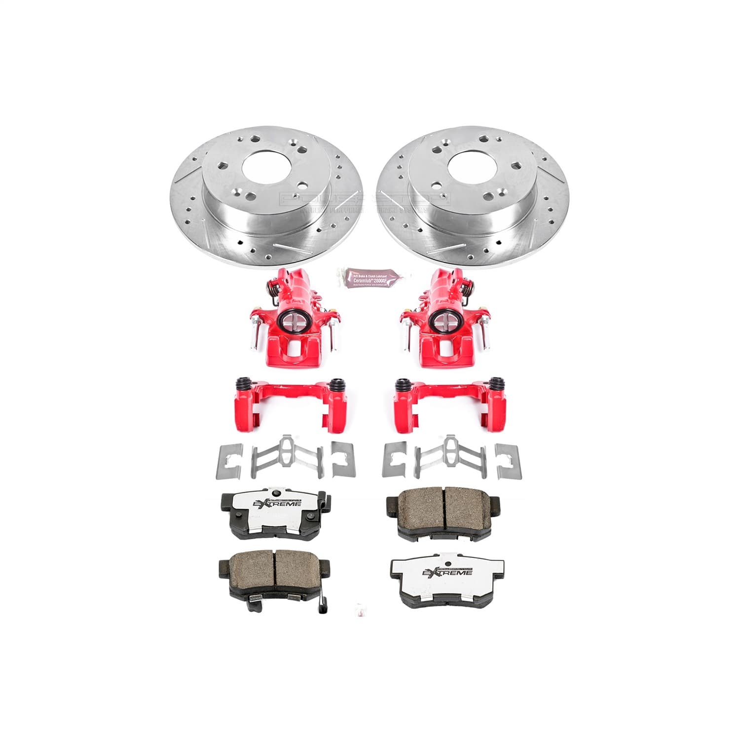 Power Stop - KC2270A-26 - Rear - Disc Brake Pad/Caliper and Rotor Kit image 1