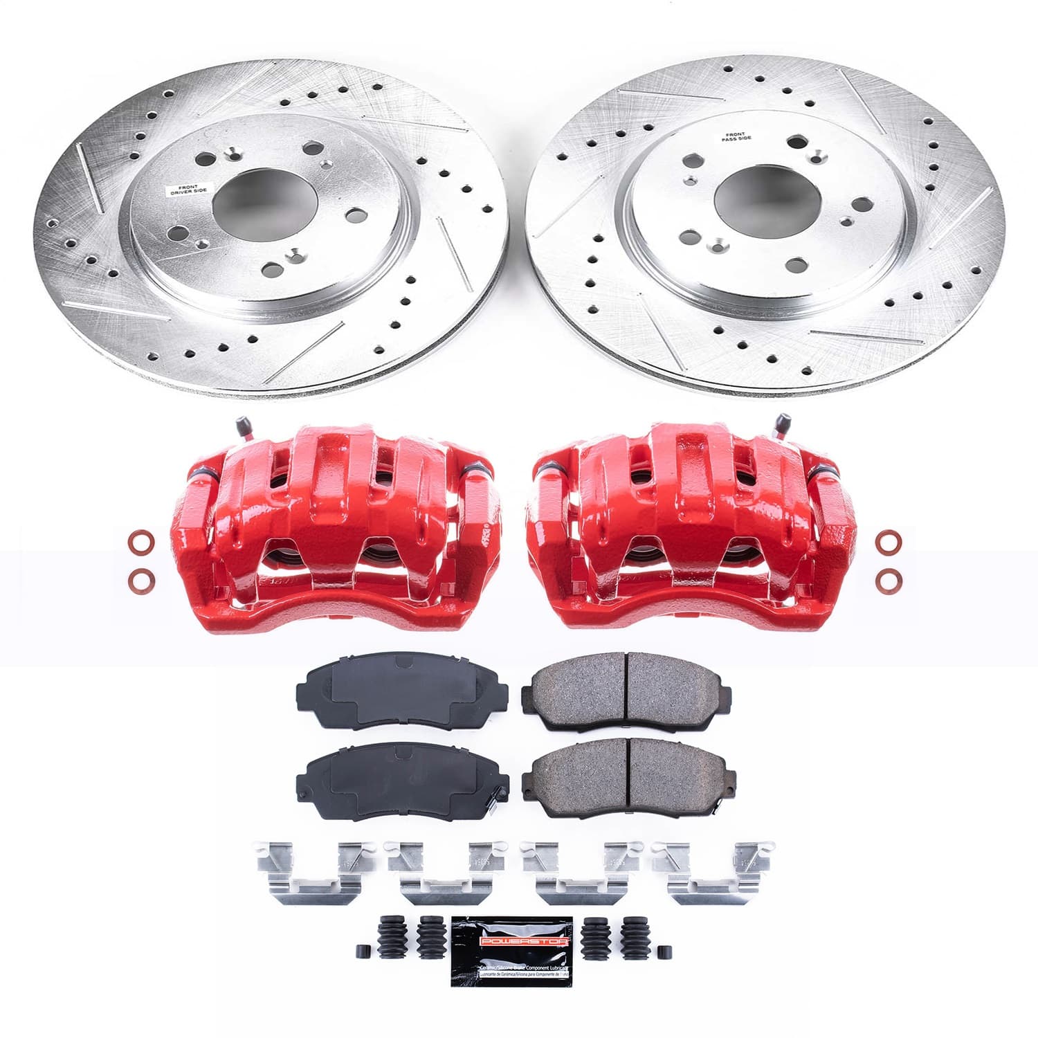 Power Stop - KC228 - Front - Disc Brake Pad/Caliper and Rotor Kit image 1
