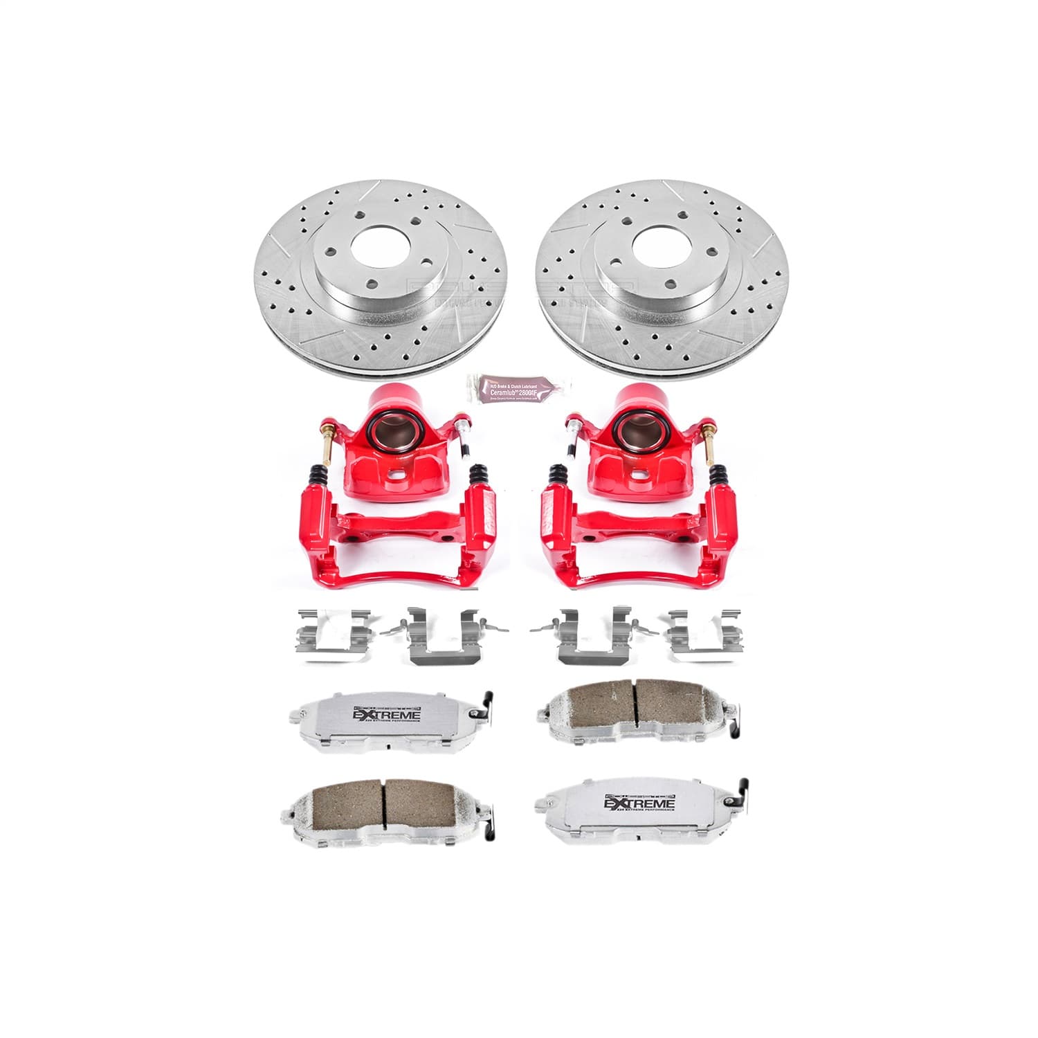 Power Stop - KC2282-26 - Front - Disc Brake Pad/Caliper and Rotor Kit image 1