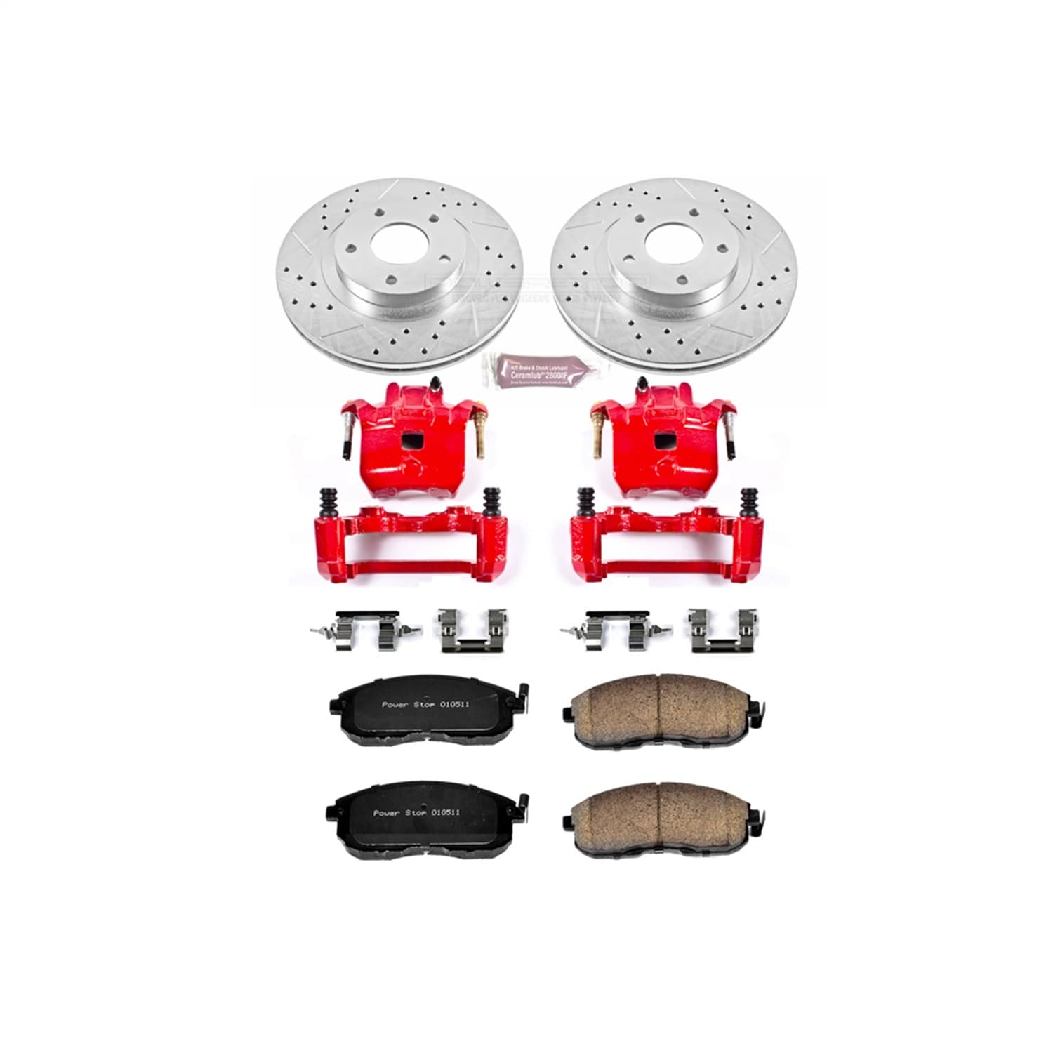 Power Stop - KC2282 - Front - Disc Brake Pad/Caliper and Rotor Kit image 1