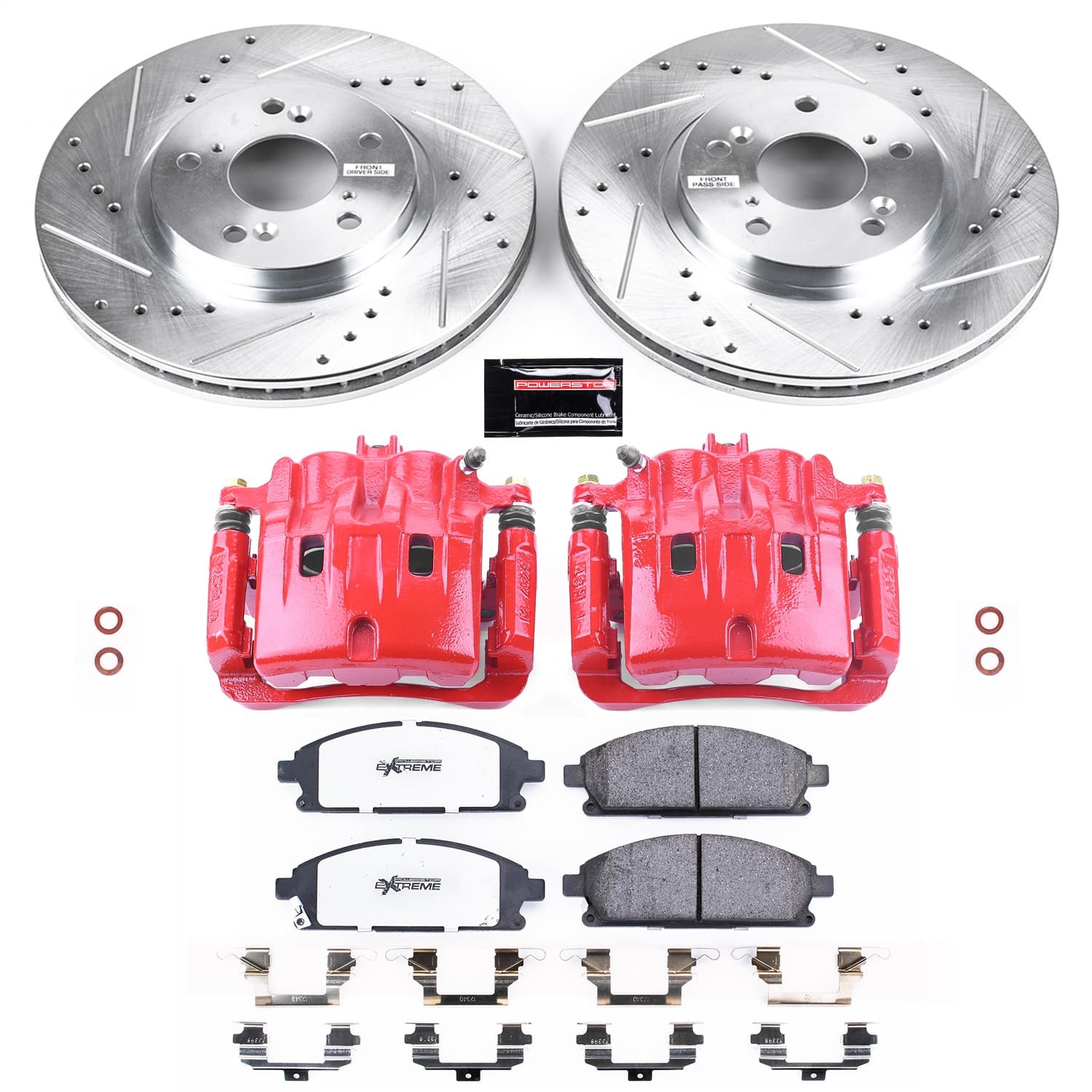 Power Stop - KC2290-36 - Front - Disc Brake Pad/Caliper and Rotor Kit image 1
