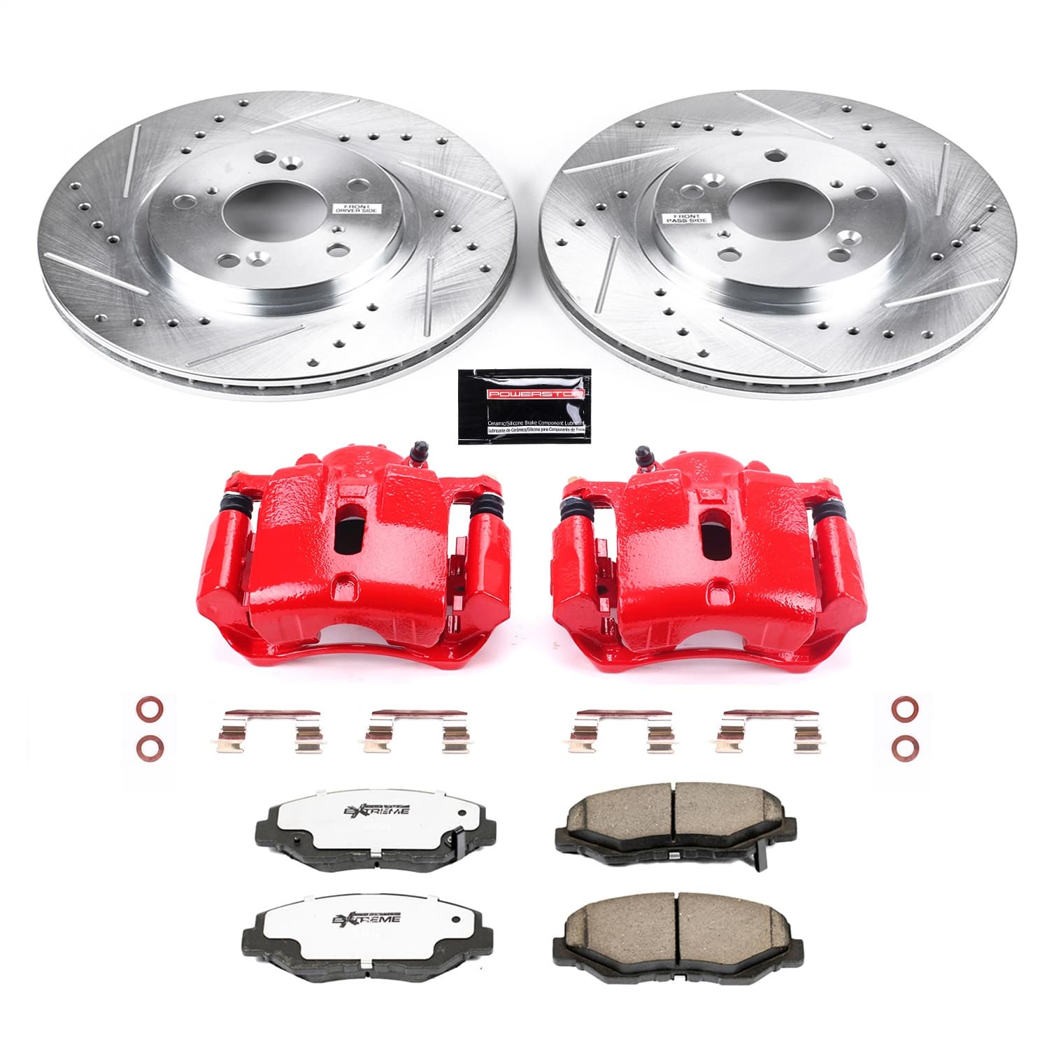 Power Stop - KC2302-26 - Front - Disc Brake Pad/Caliper and Rotor Kit image 1