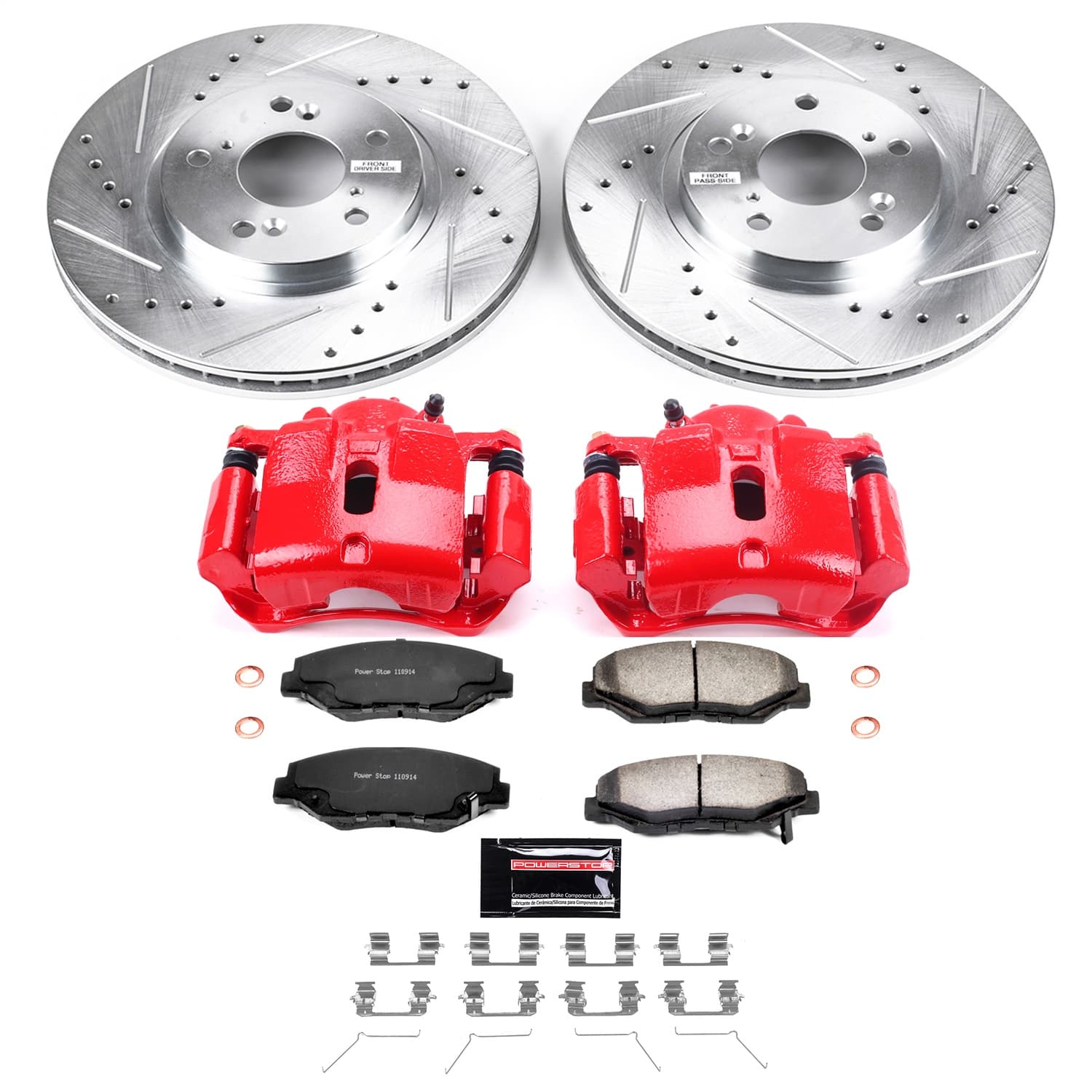 Power Stop - KC2302-36 - Front - Disc Brake Pad/Caliper and Rotor Kit image 1