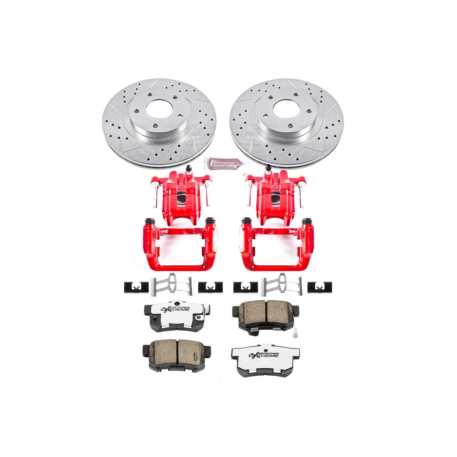 Power Stop - KC2308-26 - Rear - Disc Brake Pad/Caliper and Rotor Kit image 1