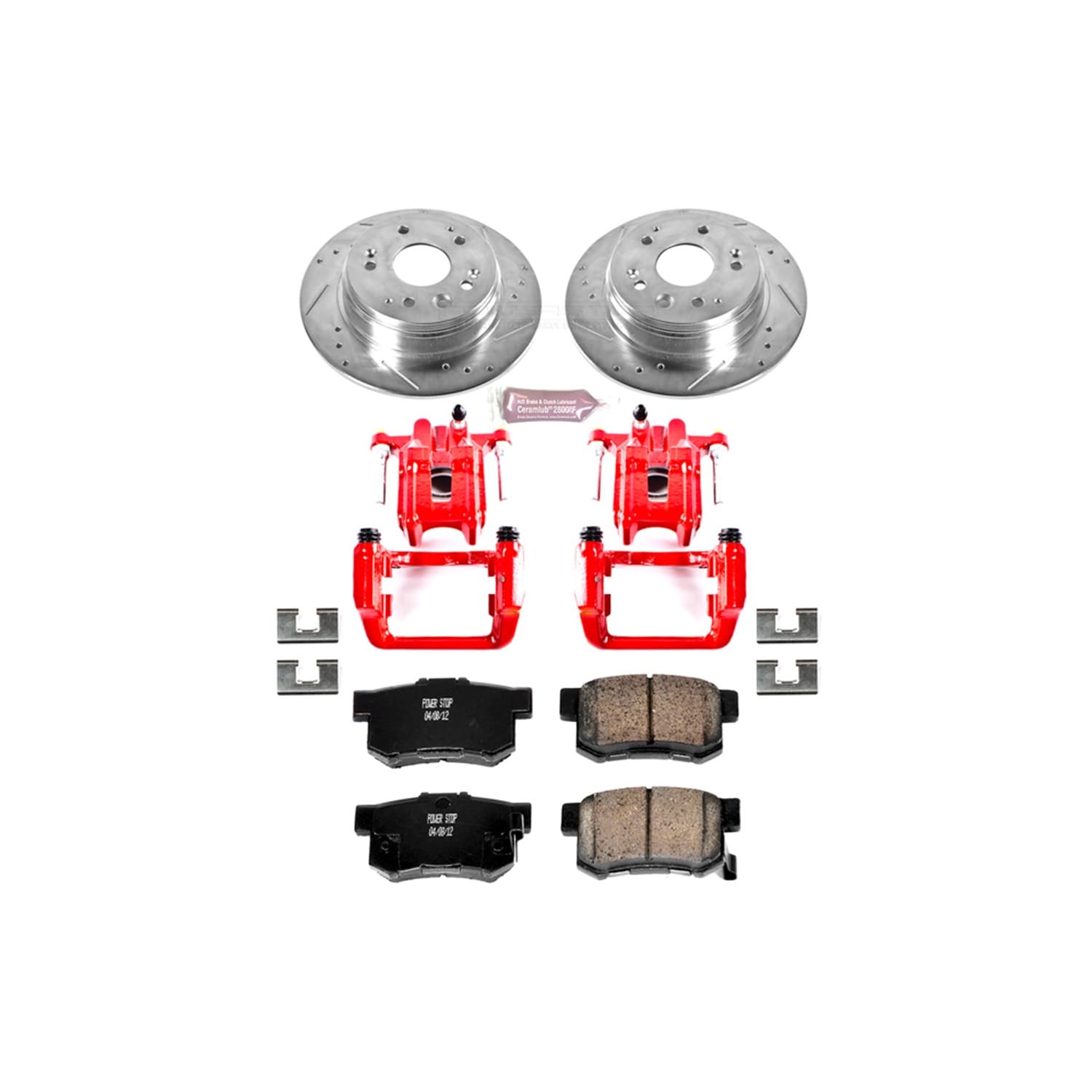 Power Stop - KC2308 - Rear - Disc Brake Pad/Caliper and Rotor Kit image 1