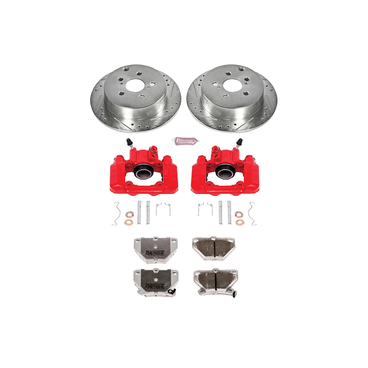 Power Stop - KC2318-26 - Rear - Disc Brake Pad/Caliper and Rotor Kit image 1