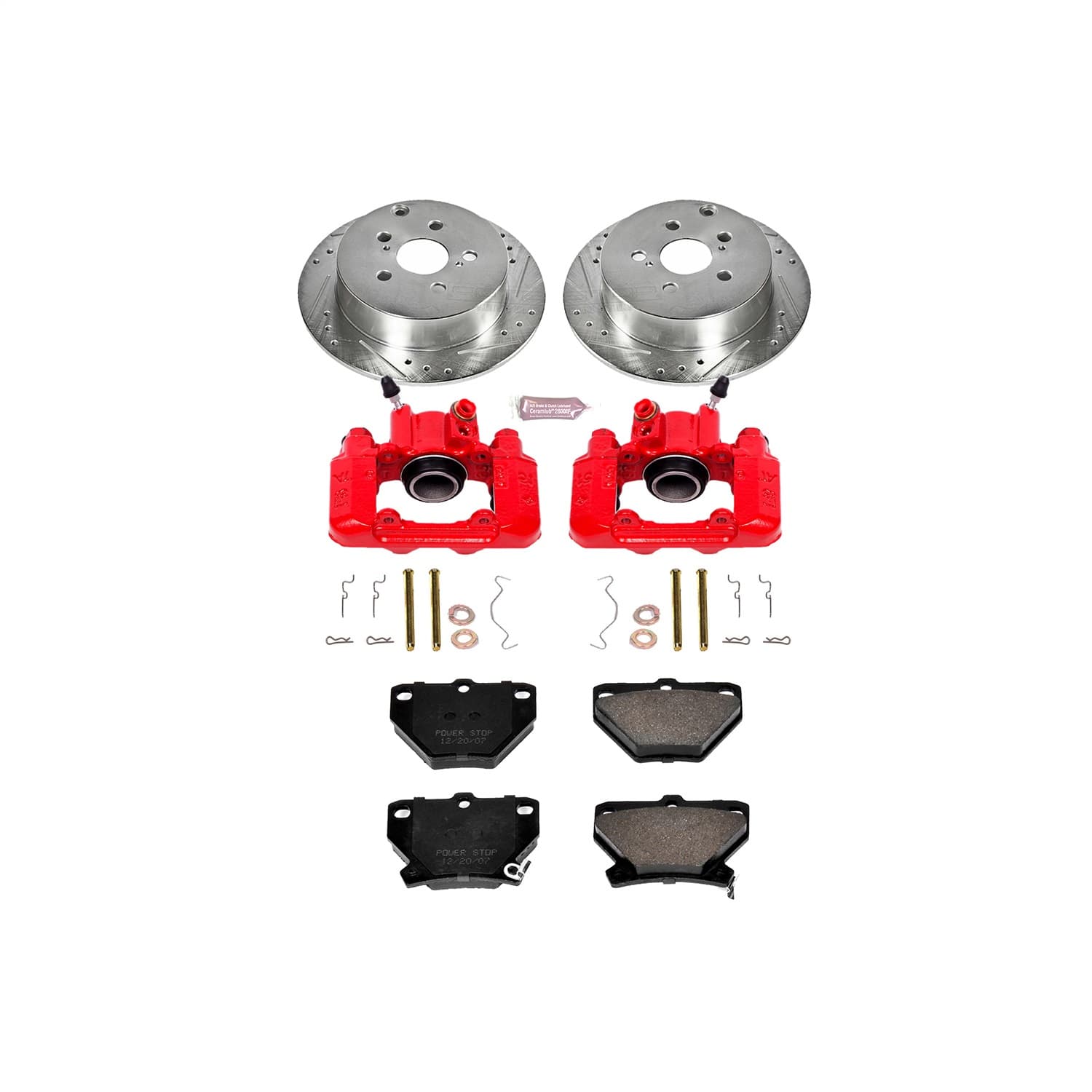Power Stop - KC2318 - Rear - Disc Brake Pad/Caliper and Rotor Kit image 1