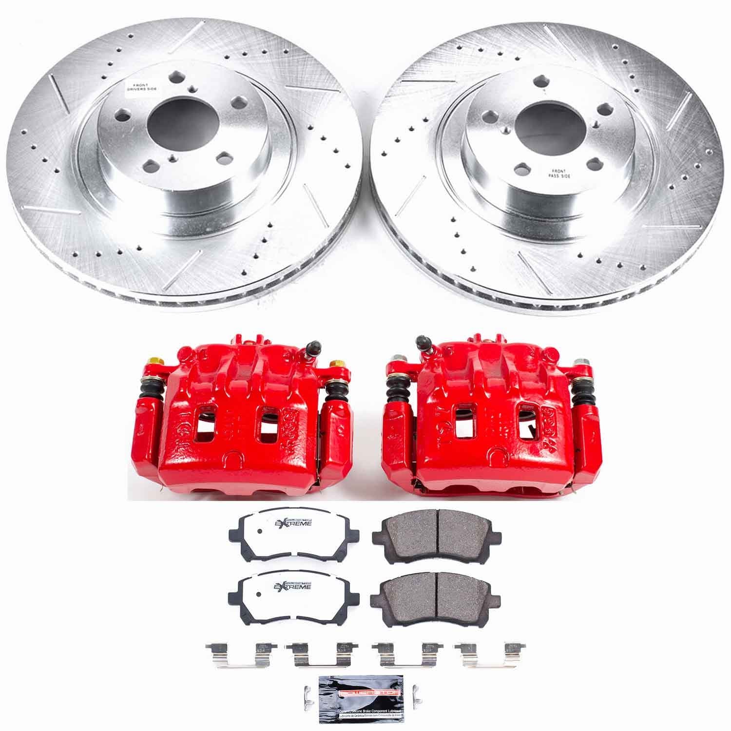 Power Stop - KC2369-26 - Front - Disc Brake Pad/Caliper and Rotor Kit image 1