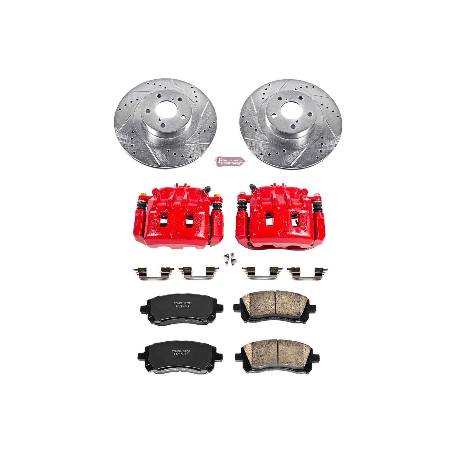 Power Stop - KC2369 - Front - Disc Brake Pad/Caliper and Rotor Kit image 1