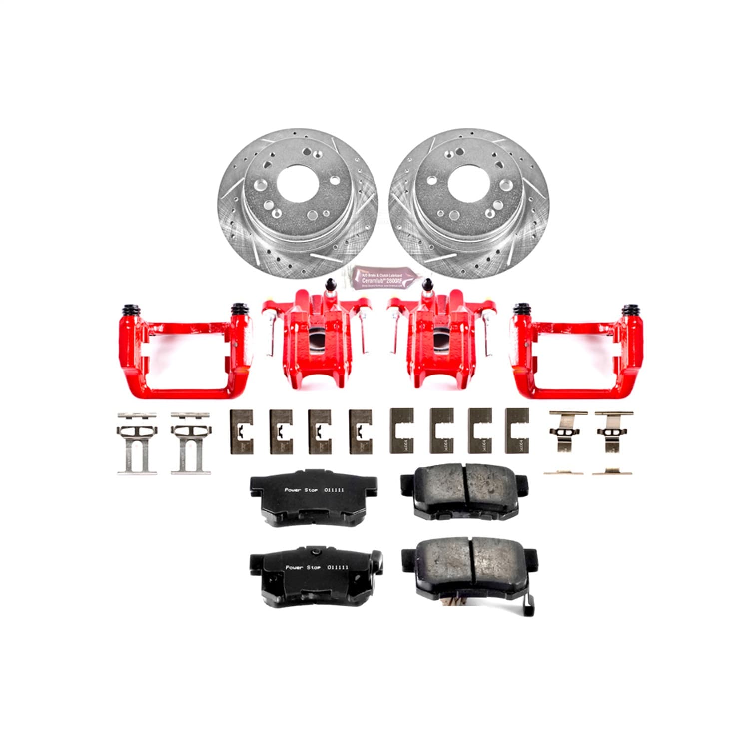 Power Stop - KC2383 - Rear - Disc Brake Pad/Caliper and Rotor Kit image 1
