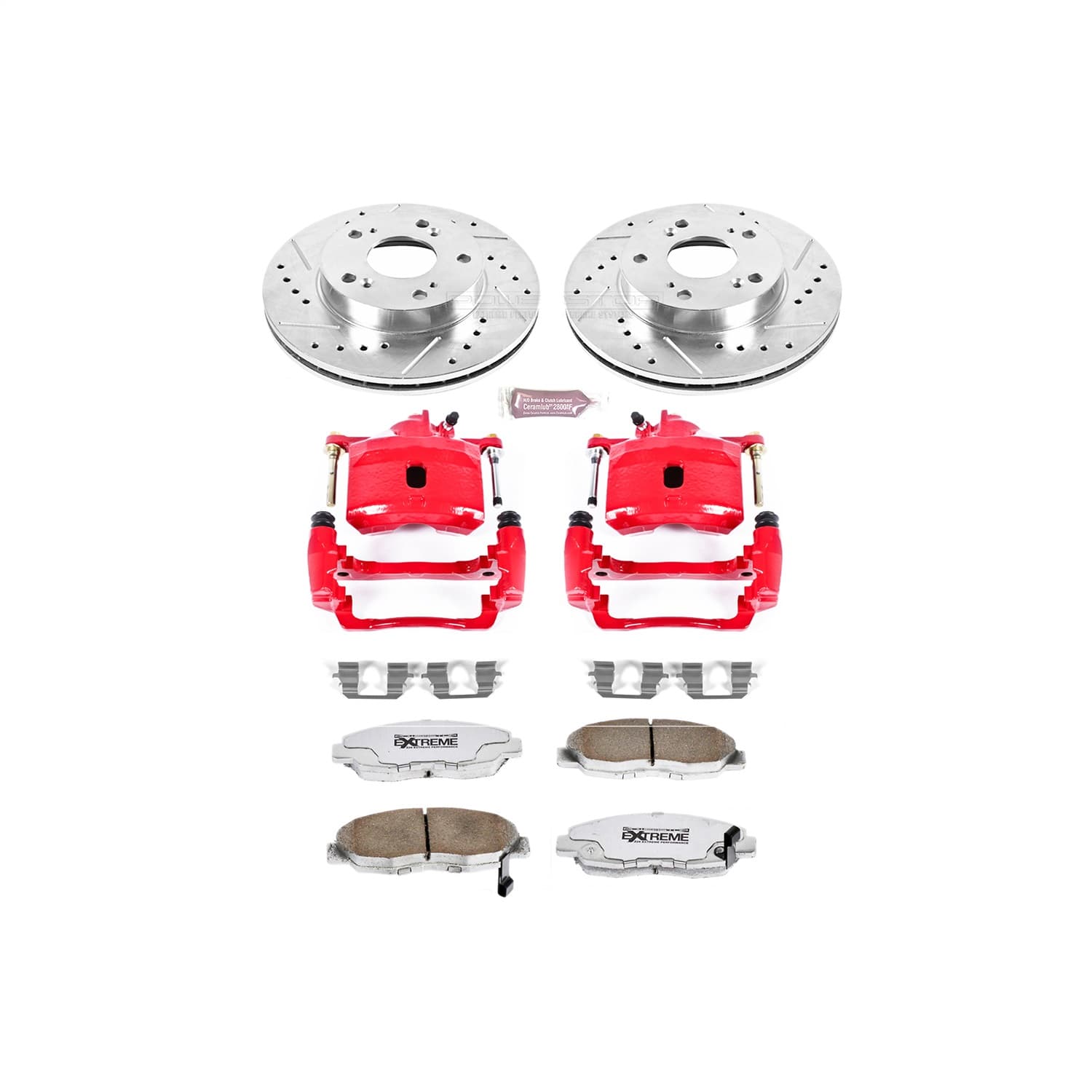 Power Stop - KC2384-26 - Front - Disc Brake Pad/Caliper and Rotor Kit image 1