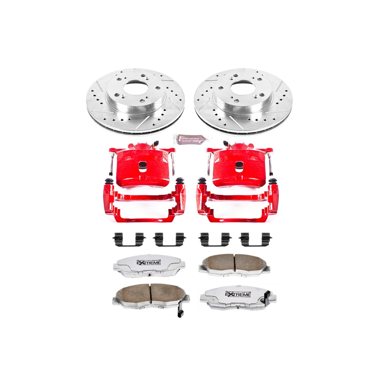 Power Stop - KC2384A-26 - Front - Disc Brake Pad/Caliper and Rotor Kit image 1