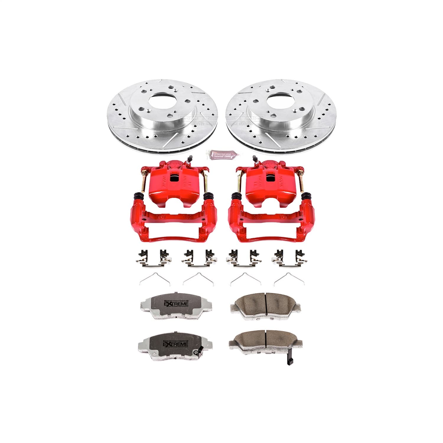 Power Stop - KC2389-26 - Front - Disc Brake Pad/Caliper and Rotor Kit image 1