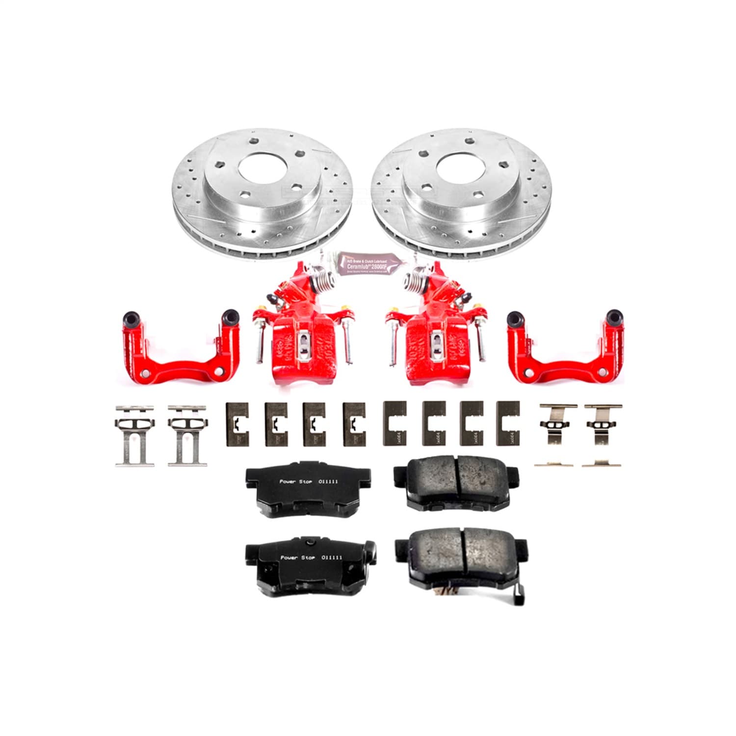 Power Stop - KC2391 - Rear - Disc Brake Pad/Caliper and Rotor Kit image 1