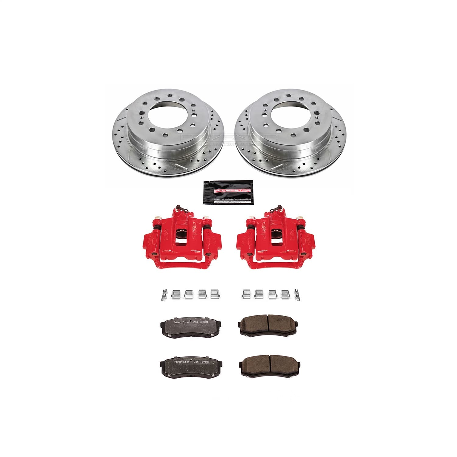 Power Stop - KC2405A-36 - Rear - Disc Brake Pad/Caliper and Rotor Kit image 1