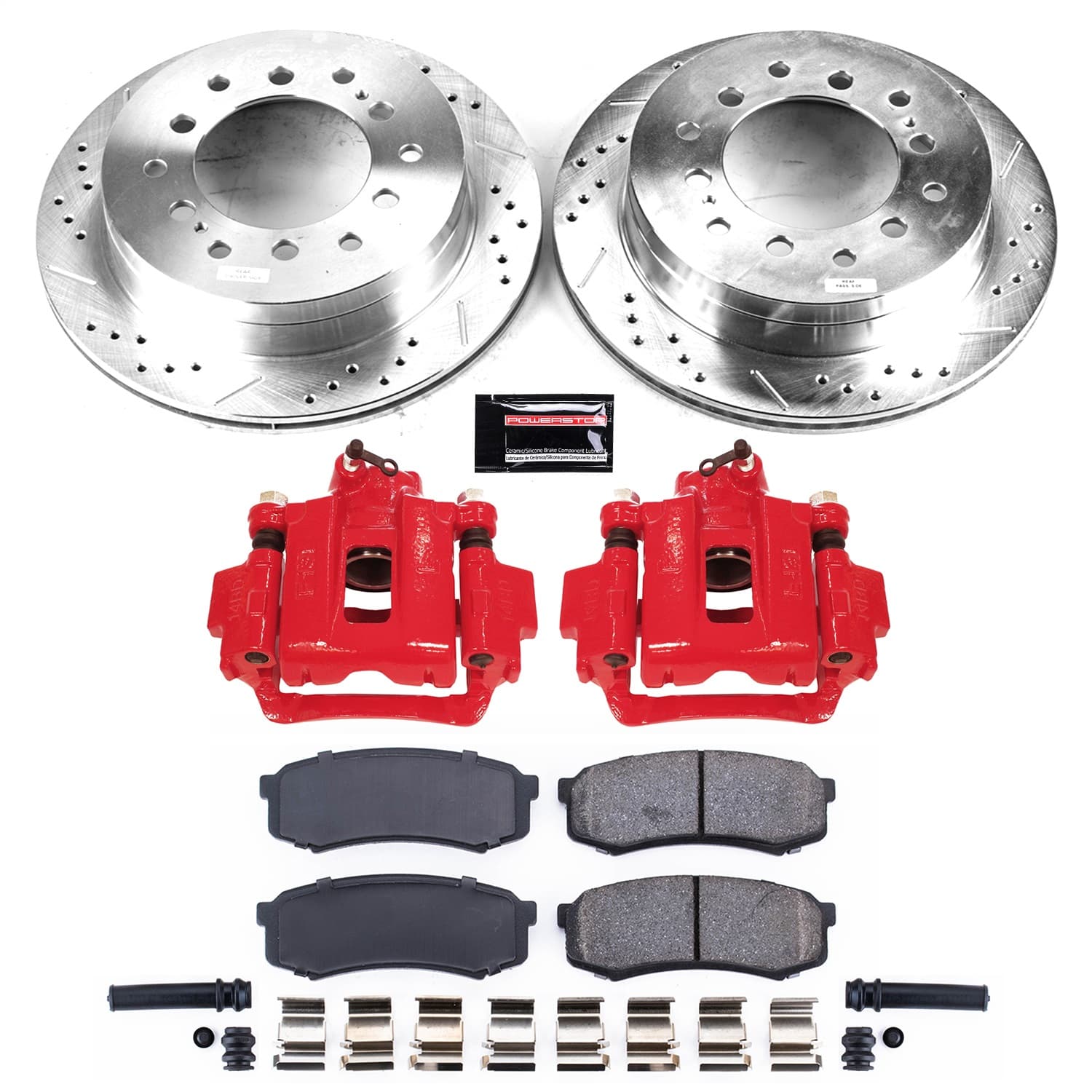 Power Stop - KC2405A - Rear - Disc Brake Pad/Caliper and Rotor Kit image 1