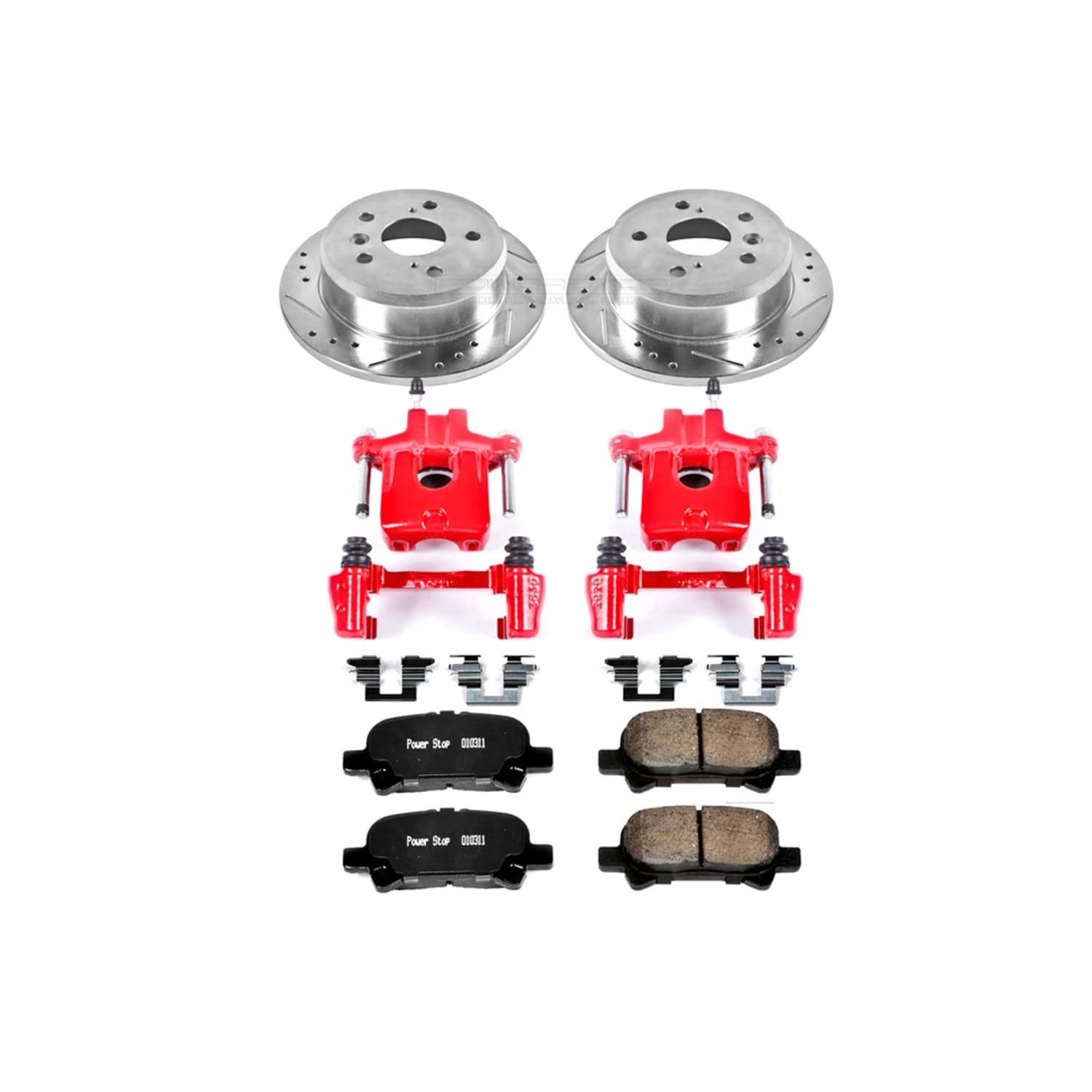 Power Stop - KC2417 - Rear - Disc Brake Pad/Caliper and Rotor Kit image 1
