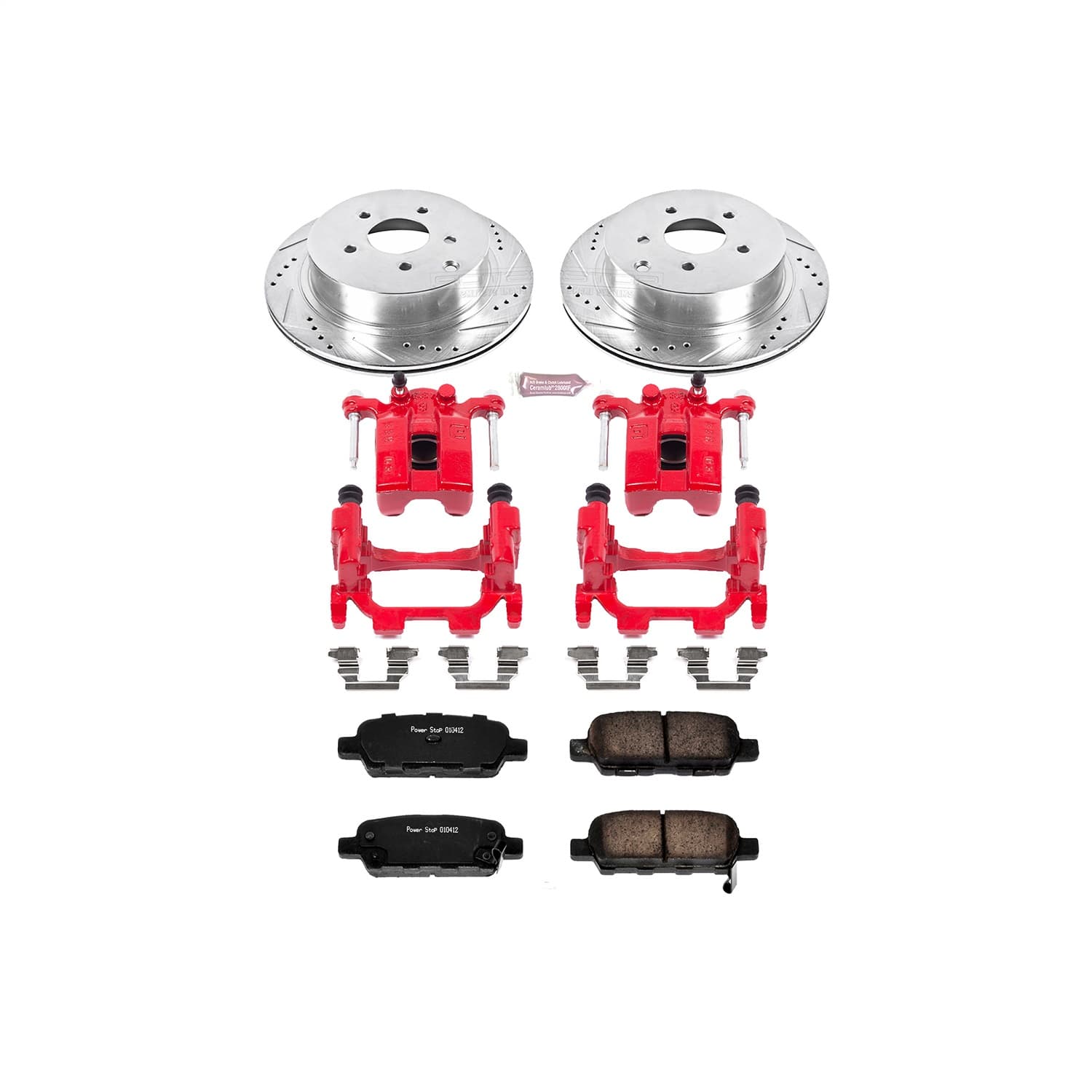 Power Stop - KC2427A - Rear - Disc Brake Pad/Caliper and Rotor Kit image 1