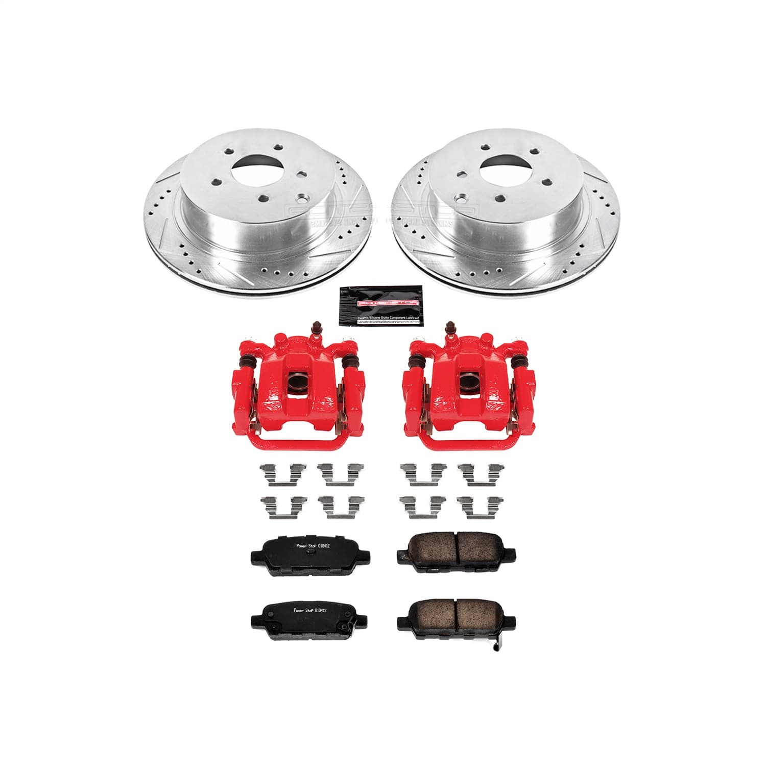 Power Stop - KC2427B - Rear - Disc Brake Pad/Caliper and Rotor Kit image 1