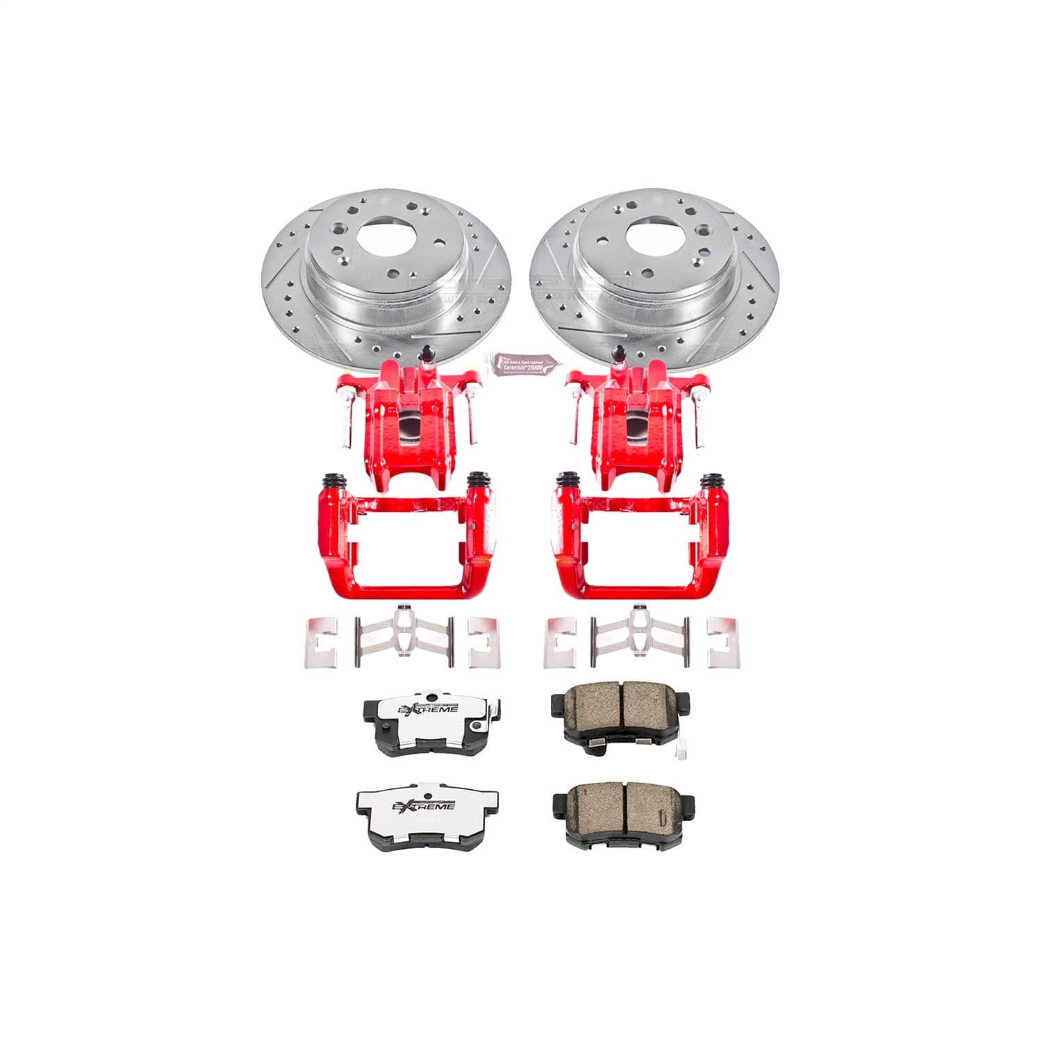 Power Stop - KC2434-26 - Rear - Disc Brake Pad/Caliper and Rotor Kit image 1