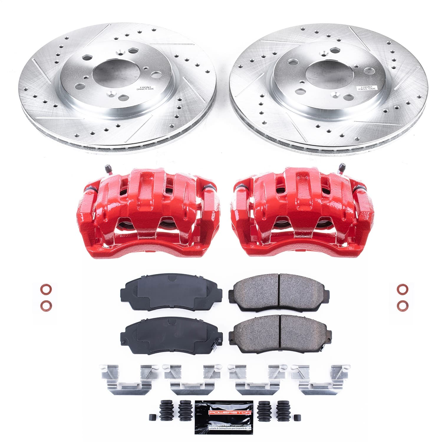 Power Stop - KC2435 - Front - Disc Brake Pad/Caliper and Rotor Kit image 1