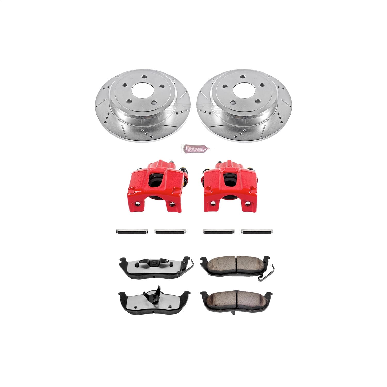 Power Stop - KC2445-36 - Rear - Disc Brake Pad/Caliper and Rotor Kit image 1