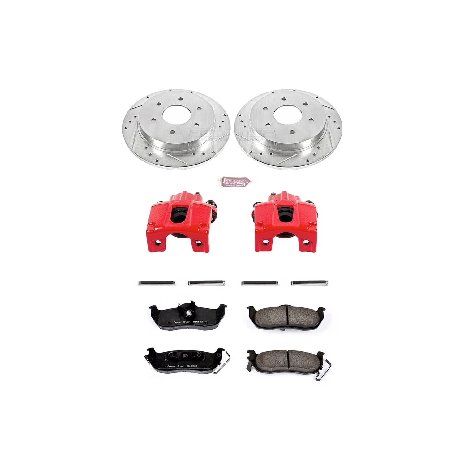 Power Stop - KC2445 - Rear - Disc Brake Pad/Caliper and Rotor Kit image 1
