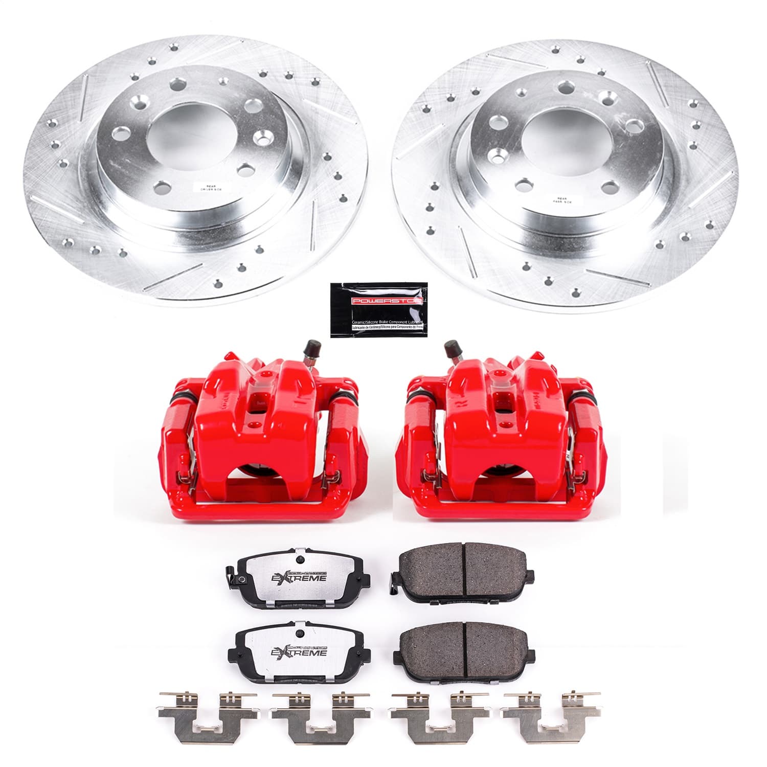Power Stop - KC2451-26 - Rear - Disc Brake Pad/Caliper and Rotor Kit image 1