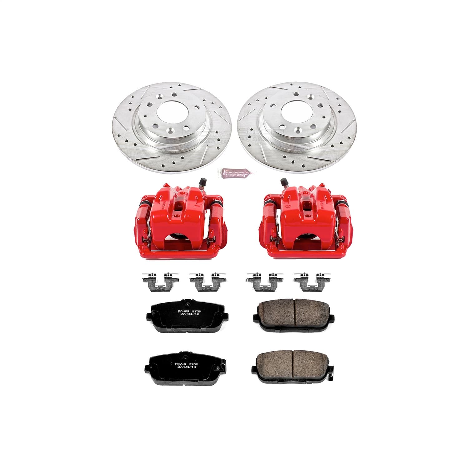 Power Stop - KC2451 - Rear - Disc Brake Pad/Caliper and Rotor Kit image 1