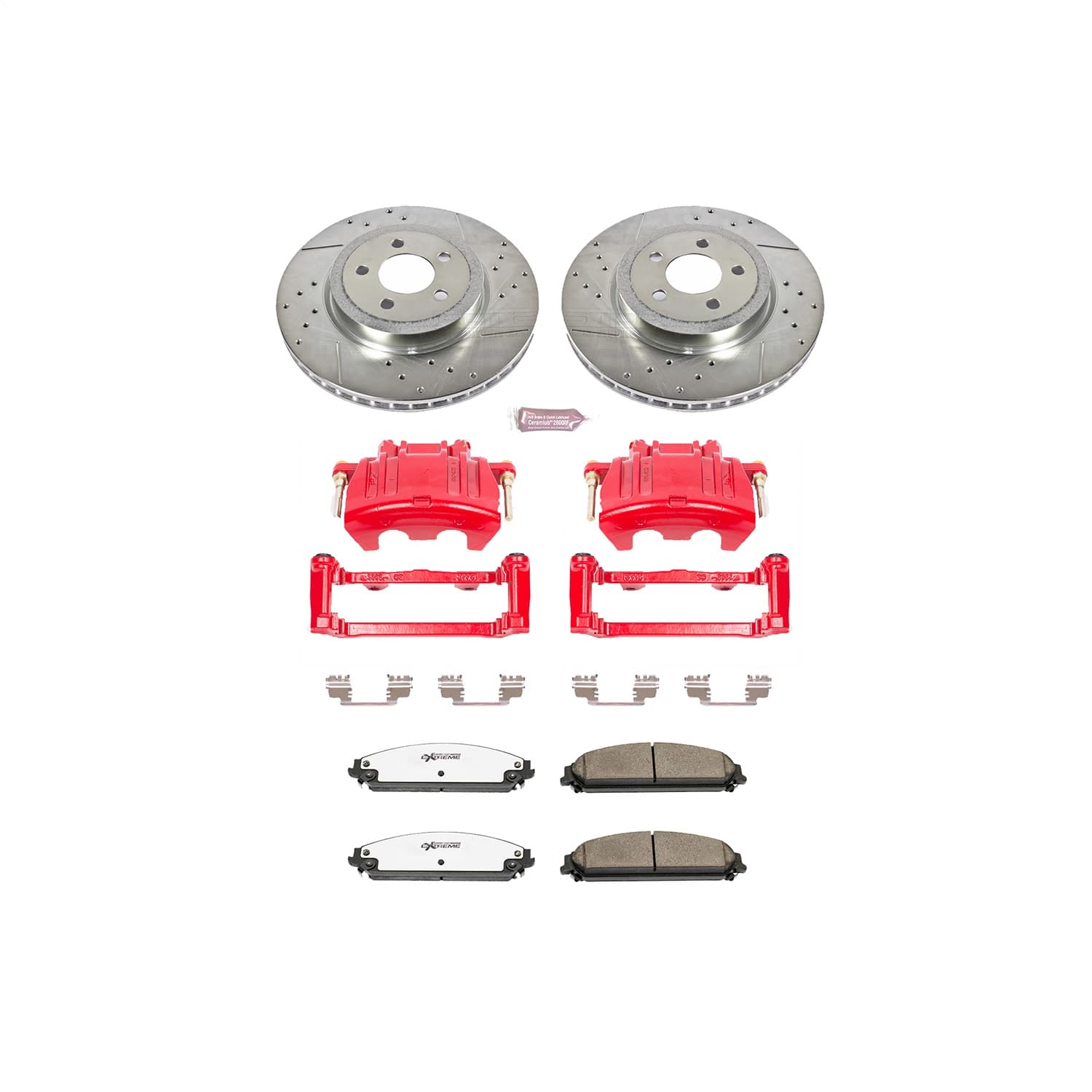 Power Stop - KC2560-26 - Front - Disc Brake Pad/Caliper and Rotor Kit image 1