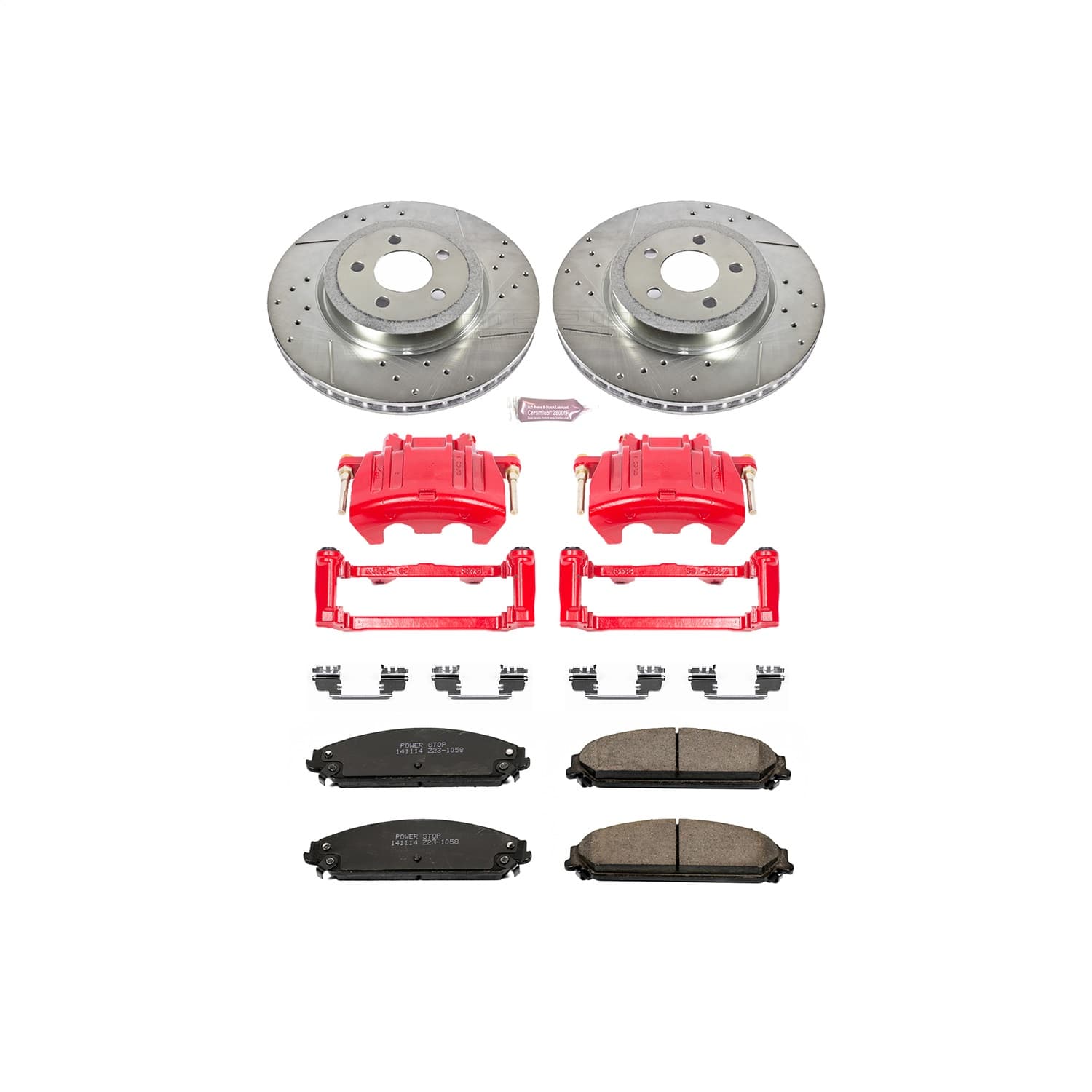Power Stop - KC2560 - Front - Disc Brake Pad/Caliper and Rotor Kit image 1