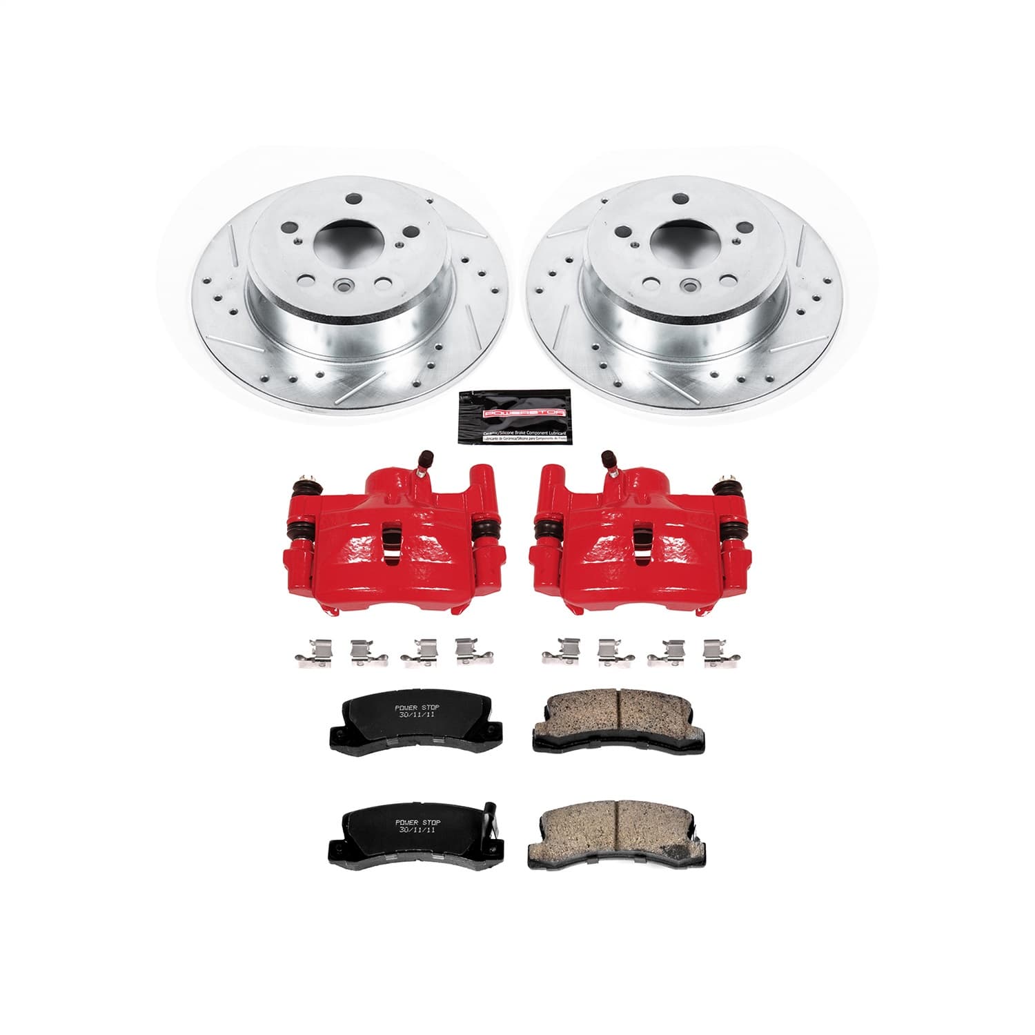 Power Stop - KC2564 - Rear - Disc Brake Pad/Caliper and Rotor Kit image 1