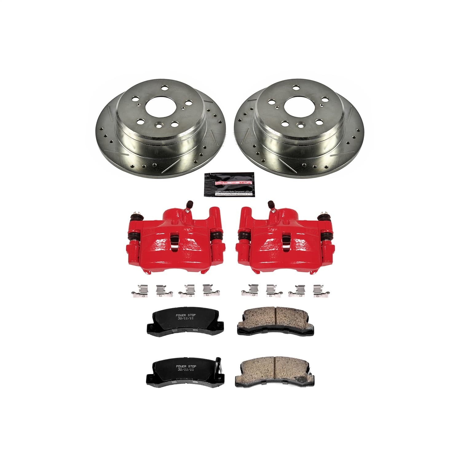 Power Stop - KC2565 - Rear - Disc Brake Pad/Caliper and Rotor Kit image 1