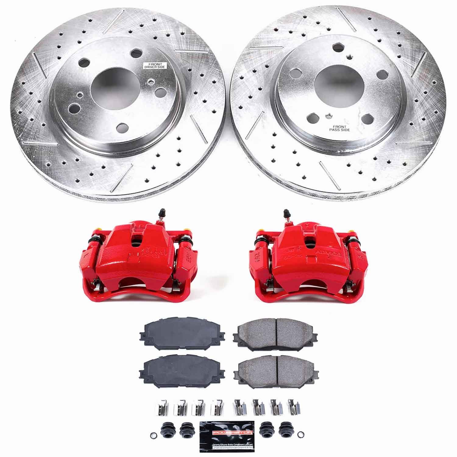 Power Stop - KC258 - Front - Disc Brake Pad/Caliper and Rotor Kit image 1