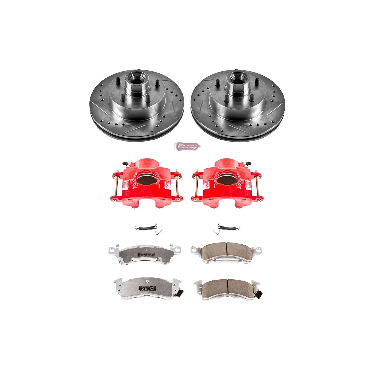 Power Stop - KC2580-26 - Front - Disc Brake Pad/Caliper and Rotor Kit image 1