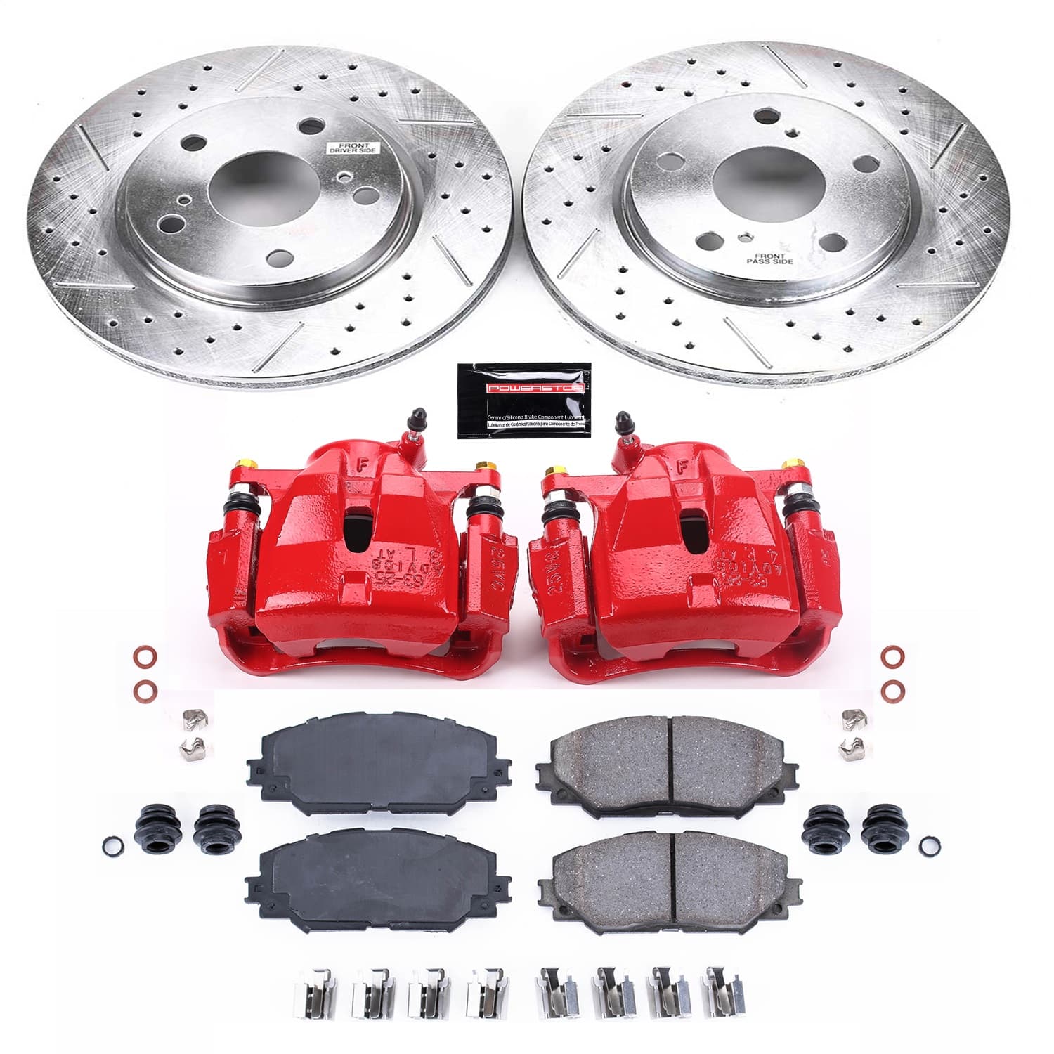 Power Stop - KC258A - Front - Disc Brake Pad/Caliper and Rotor Kit image 1