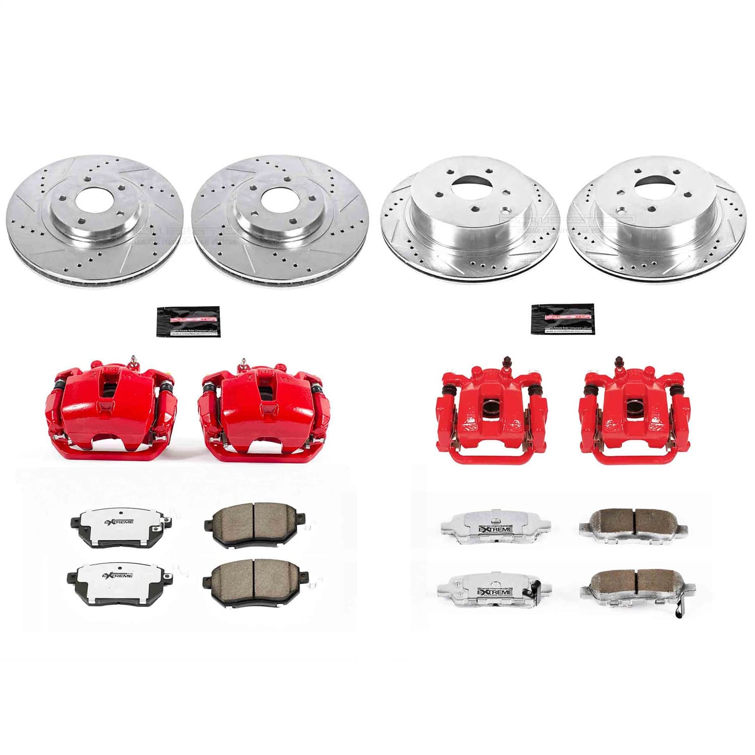 Power Stop - KC2767A-26 - Front and Rear - Disc Brake Pad/Caliper and Rotor Kit image 1