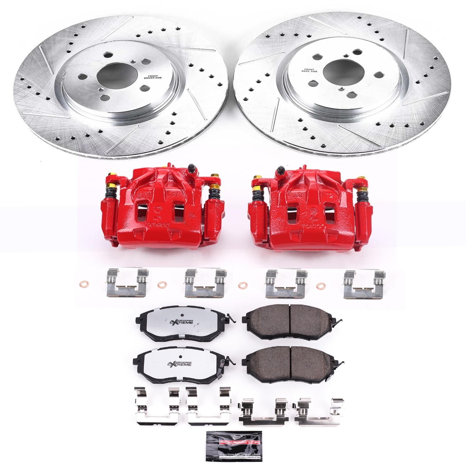Power Stop - KC285-26 - Front - Disc Brake Pad/Caliper and Rotor Kit image 1
