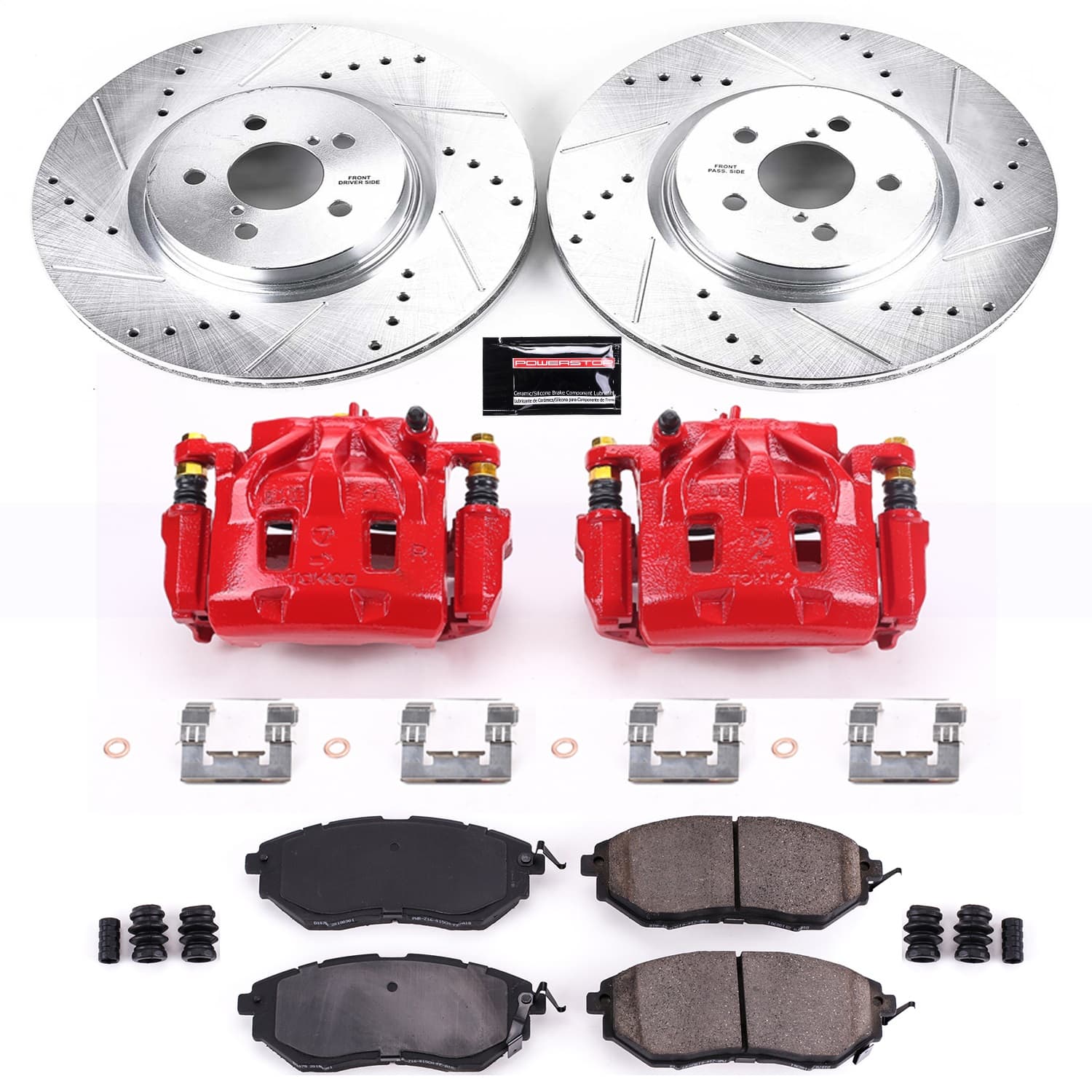 Power Stop - KC285 - Front - Disc Brake Pad/Caliper and Rotor Kit image 1