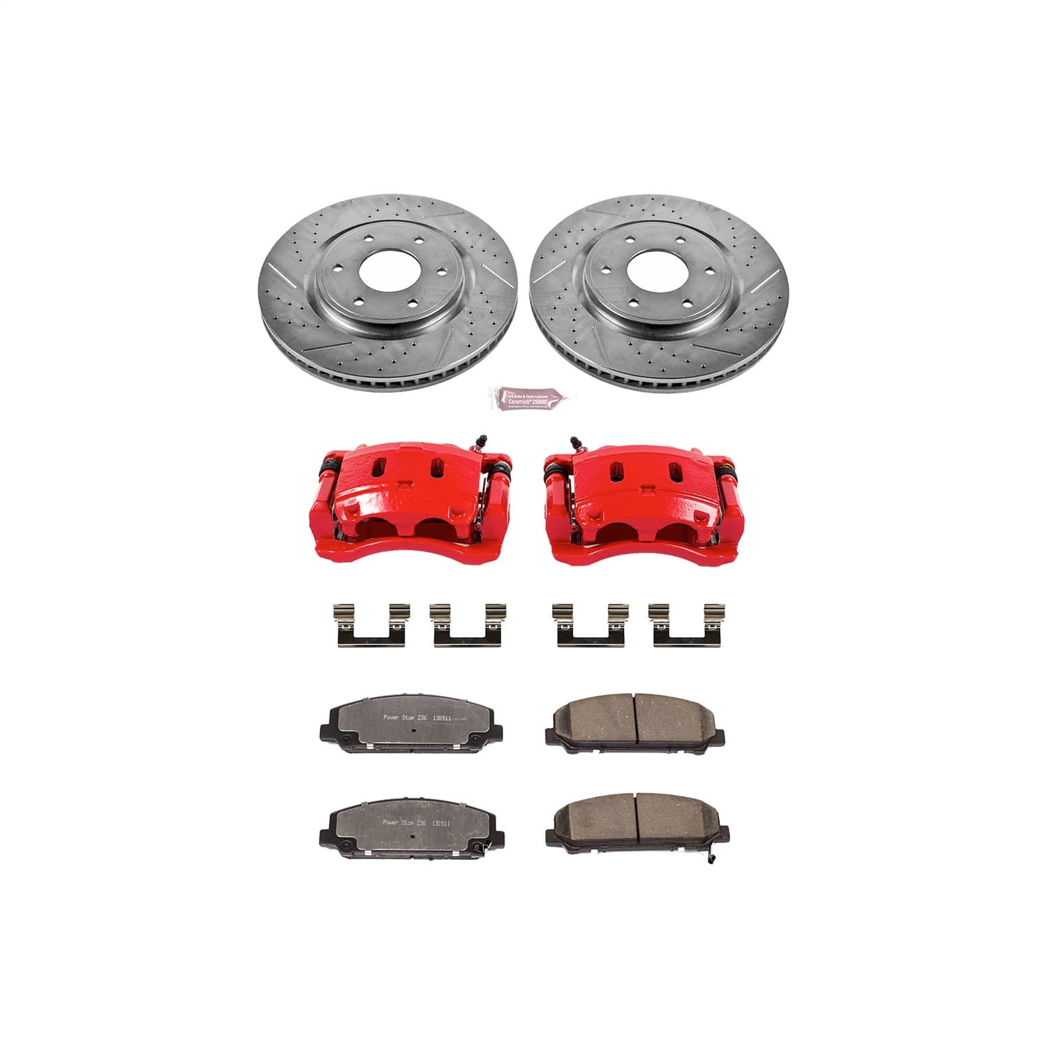Power Stop - KC2909-36 - Front - Disc Brake Pad/Caliper and Rotor Kit image 1