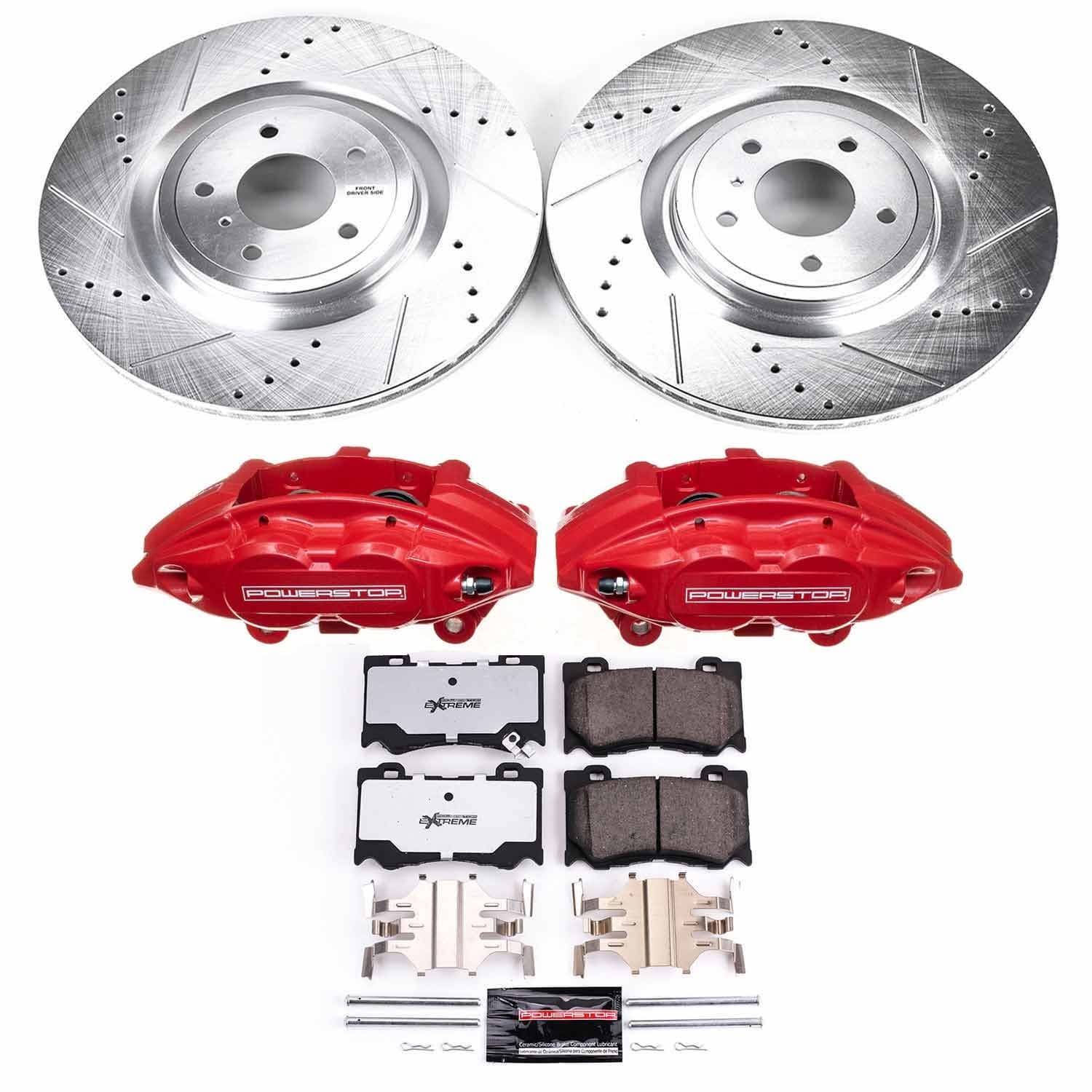 Power Stop - KC2915A-26 - Front - Disc Brake Pad/Caliper and Rotor Kit image 1