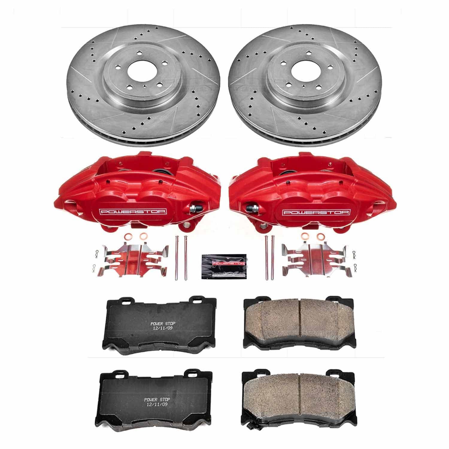 Power Stop - KC2915A - Front - Disc Brake Pad/Caliper and Rotor Kit image 1