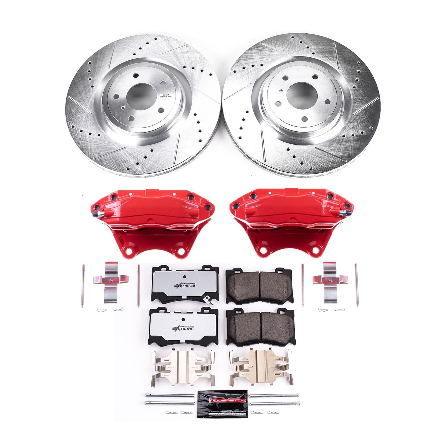 Power Stop - KC2915B-26 - Front - Disc Brake Pad/Caliper and Rotor Kit image 1