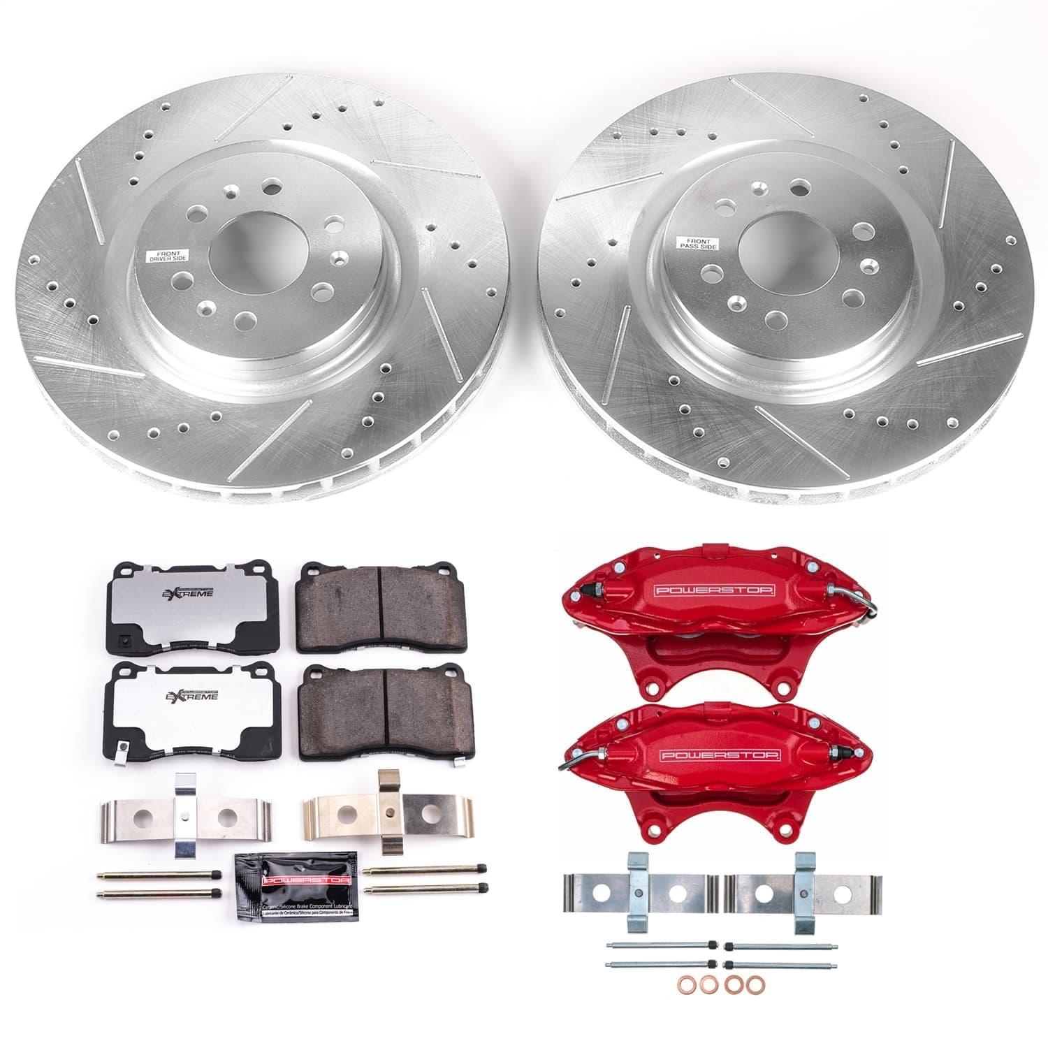 Power Stop - KC2944-26 - Front - Disc Brake Pad/Caliper and Rotor Kit image 1