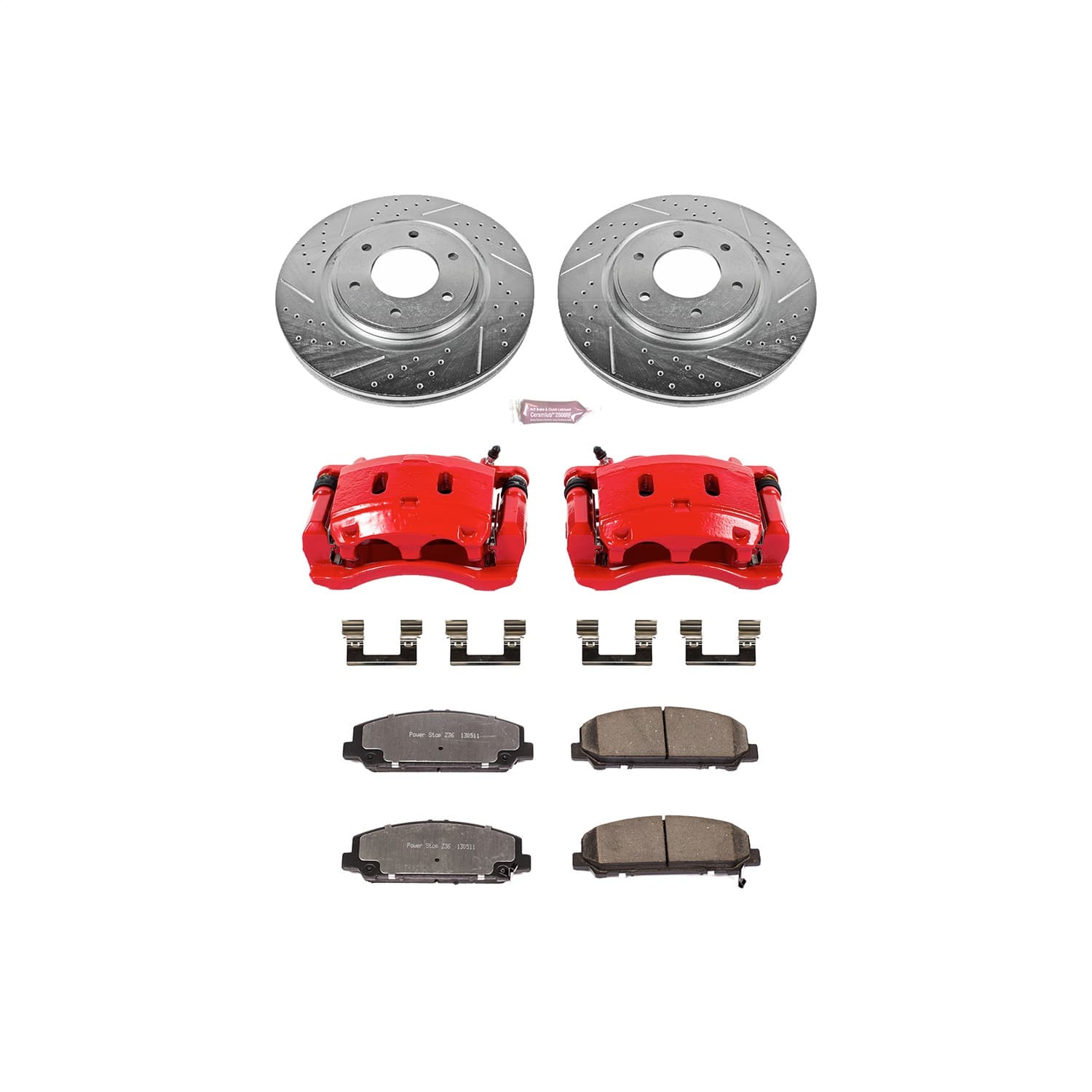 Power Stop - KC2961-36 - Front - Disc Brake Pad/Caliper and Rotor Kit image 1
